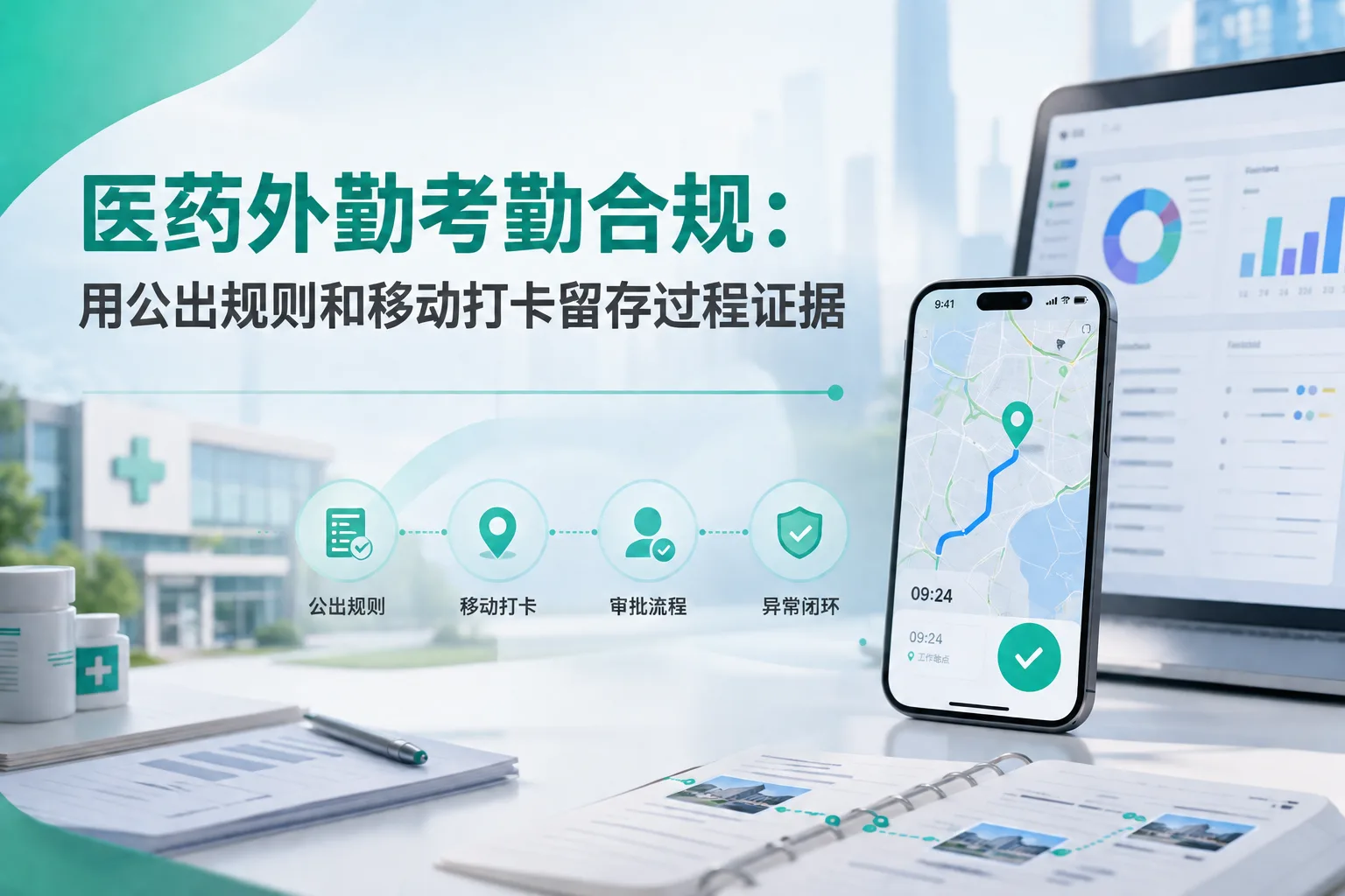 医药外勤考勤合规：用公出规则和移动打卡留存过程证据文章封面