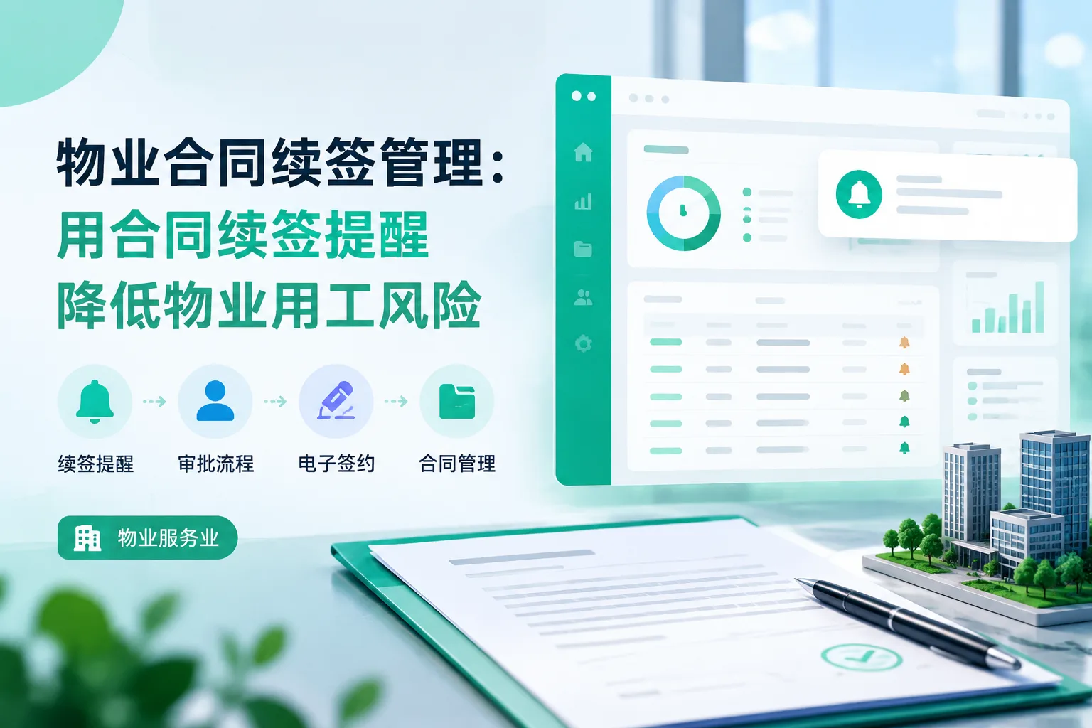 物业合同续签管理：用合同续签提醒降低物业用工风险文章封面