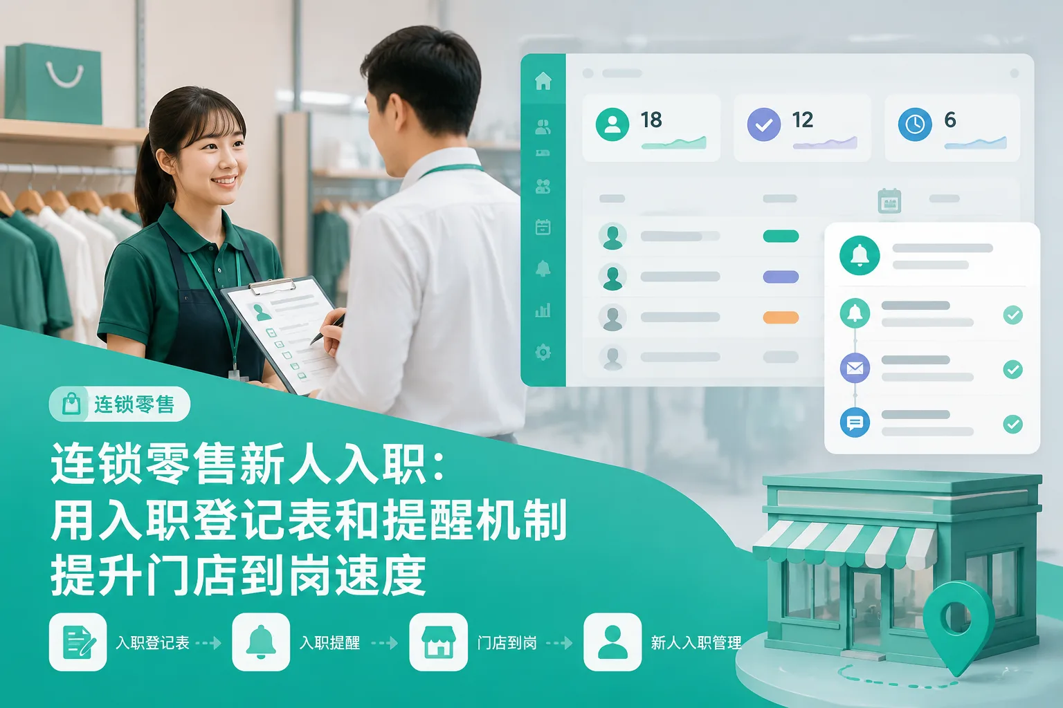 连锁零售新人入职：用入职登记表和提醒机制提升门店到岗速度文章封面