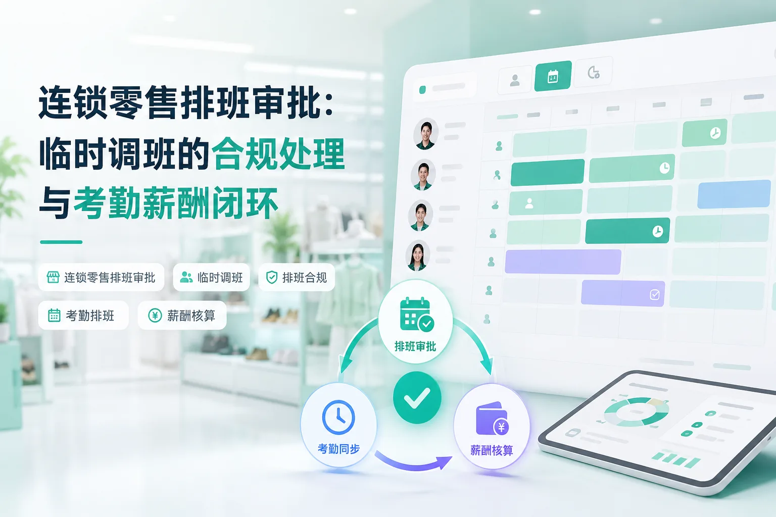连锁零售排班审批：临时调班的合规处理与考勤薪酬闭环文章封面