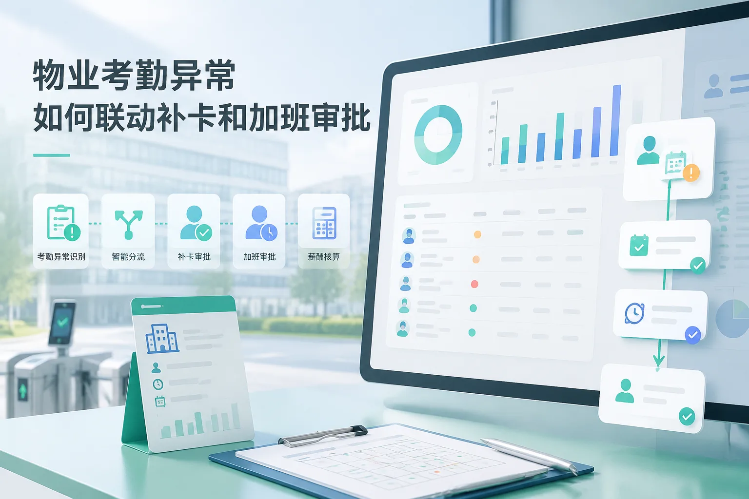 物业考勤异常如何联动补卡和加班审批文章封面