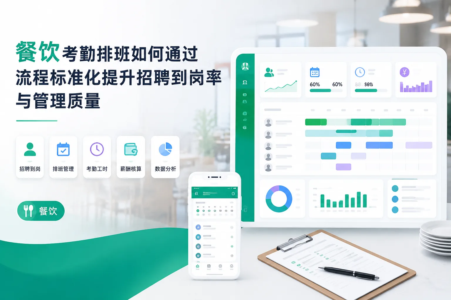 餐饮考勤排班如何通过流程标准化提升招聘到岗率与管理质量文章封面