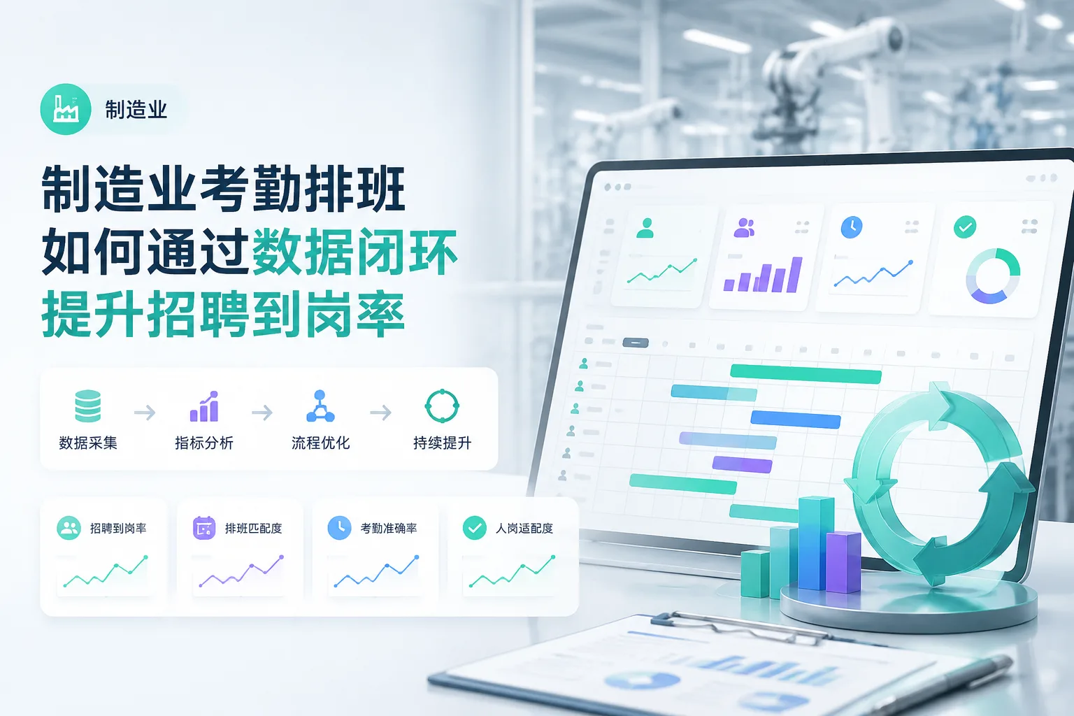 制造业考勤排班如何通过数据闭环提升招聘到岗率文章封面