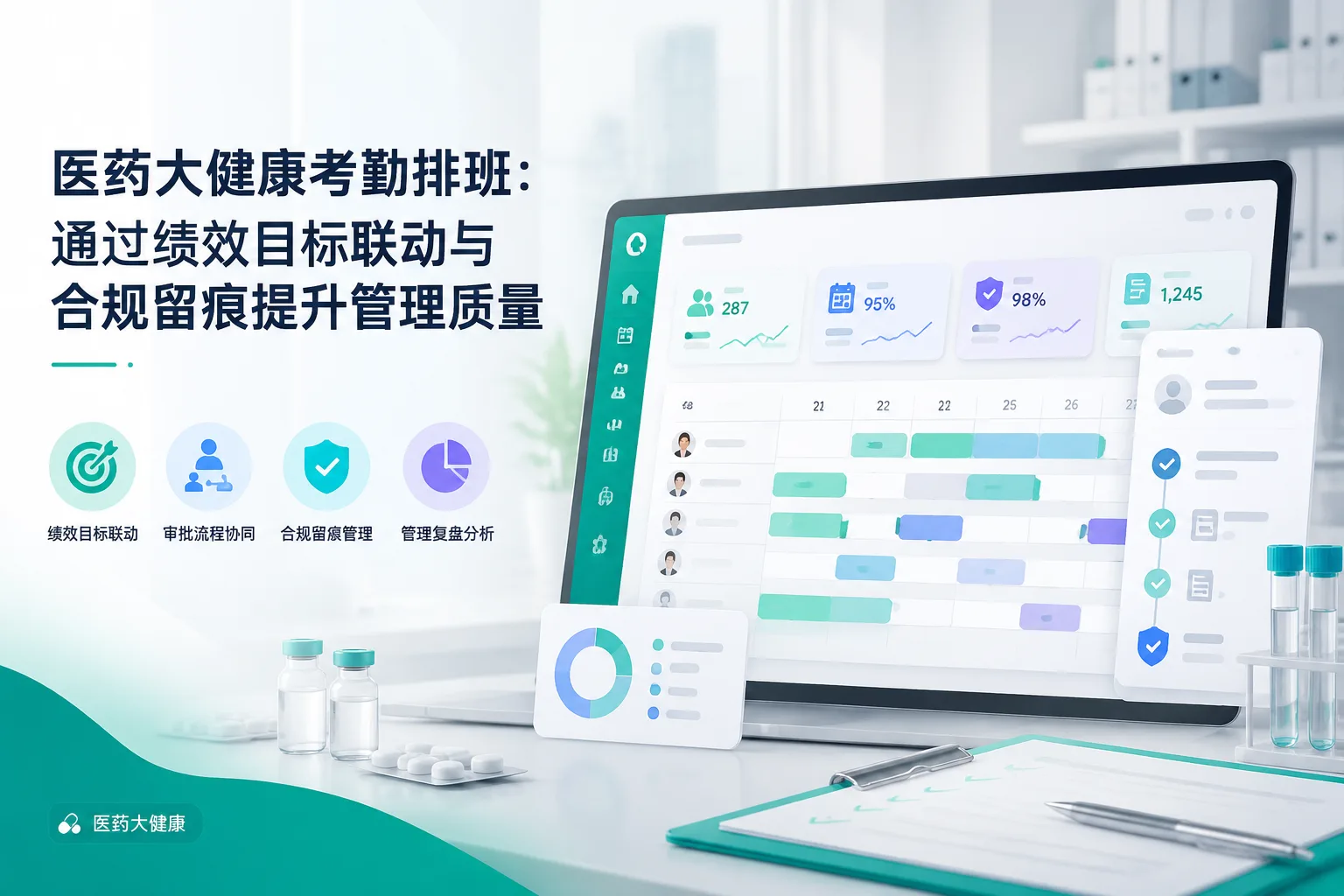 医药大健康考勤排班：通过绩效目标联动与合规留痕提升管理质量文章封面