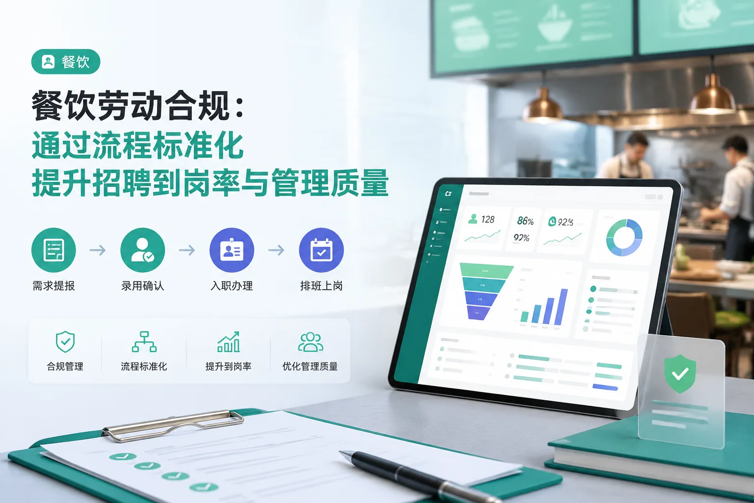 餐饮劳动合规：通过流程标准化提升招聘到岗率与管理质量文章封面