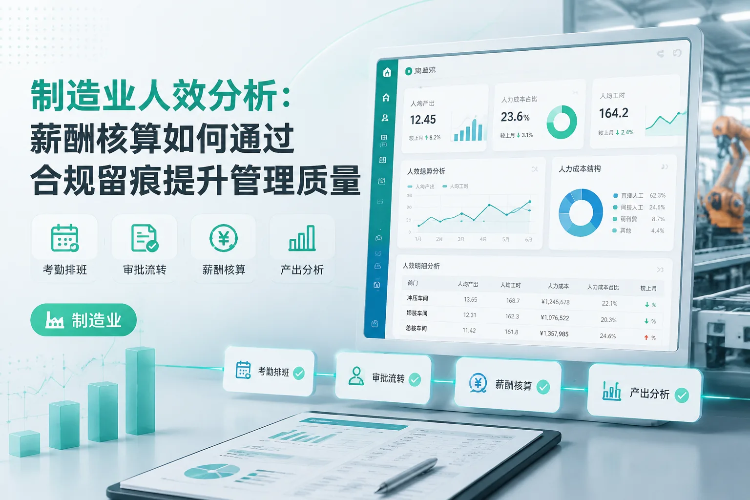 制造业人效分析：薪酬核算如何通过合规留痕提升管理质量文章封面