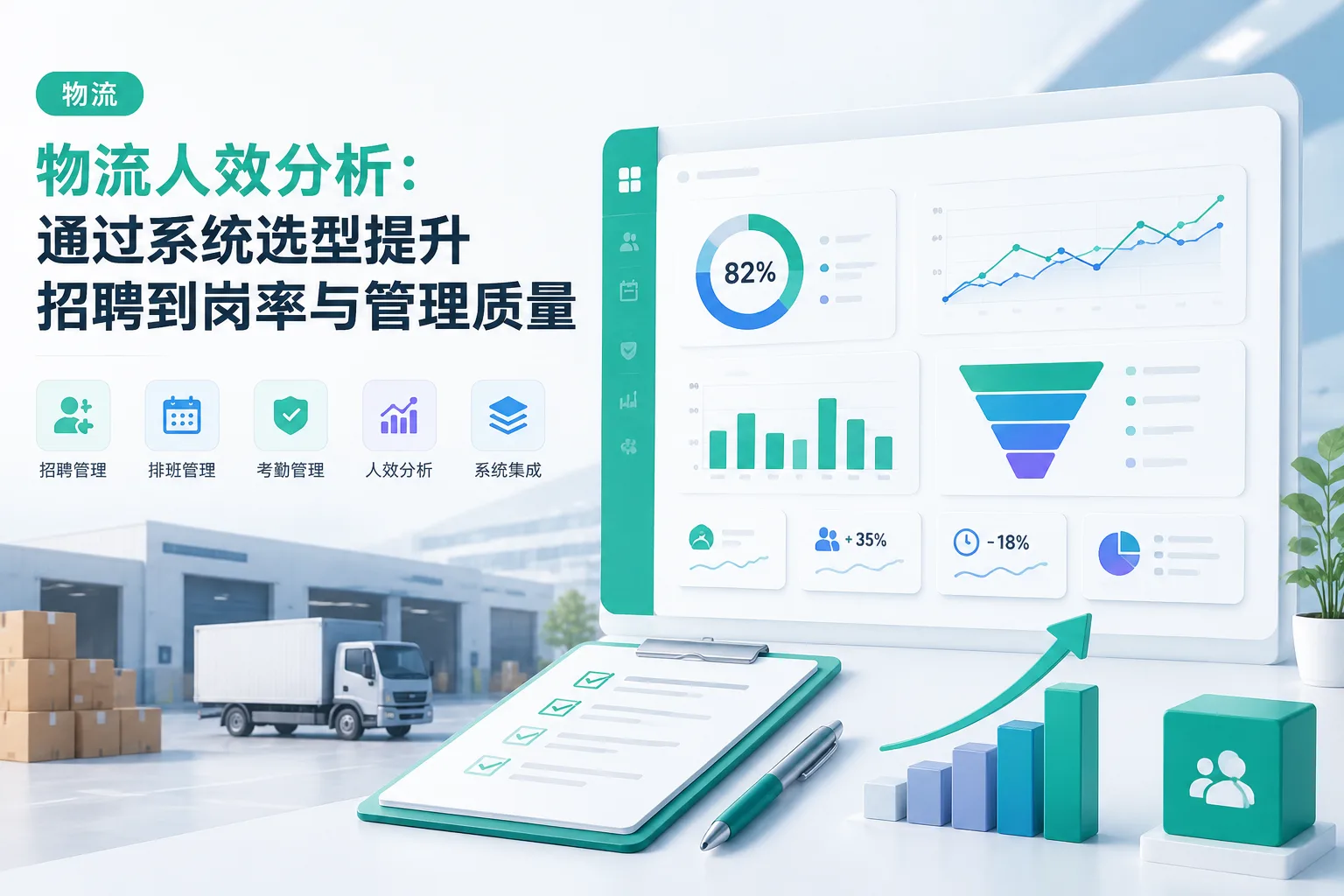 物流人效分析：通过系统选型提升招聘到岗率与管理质量文章封面