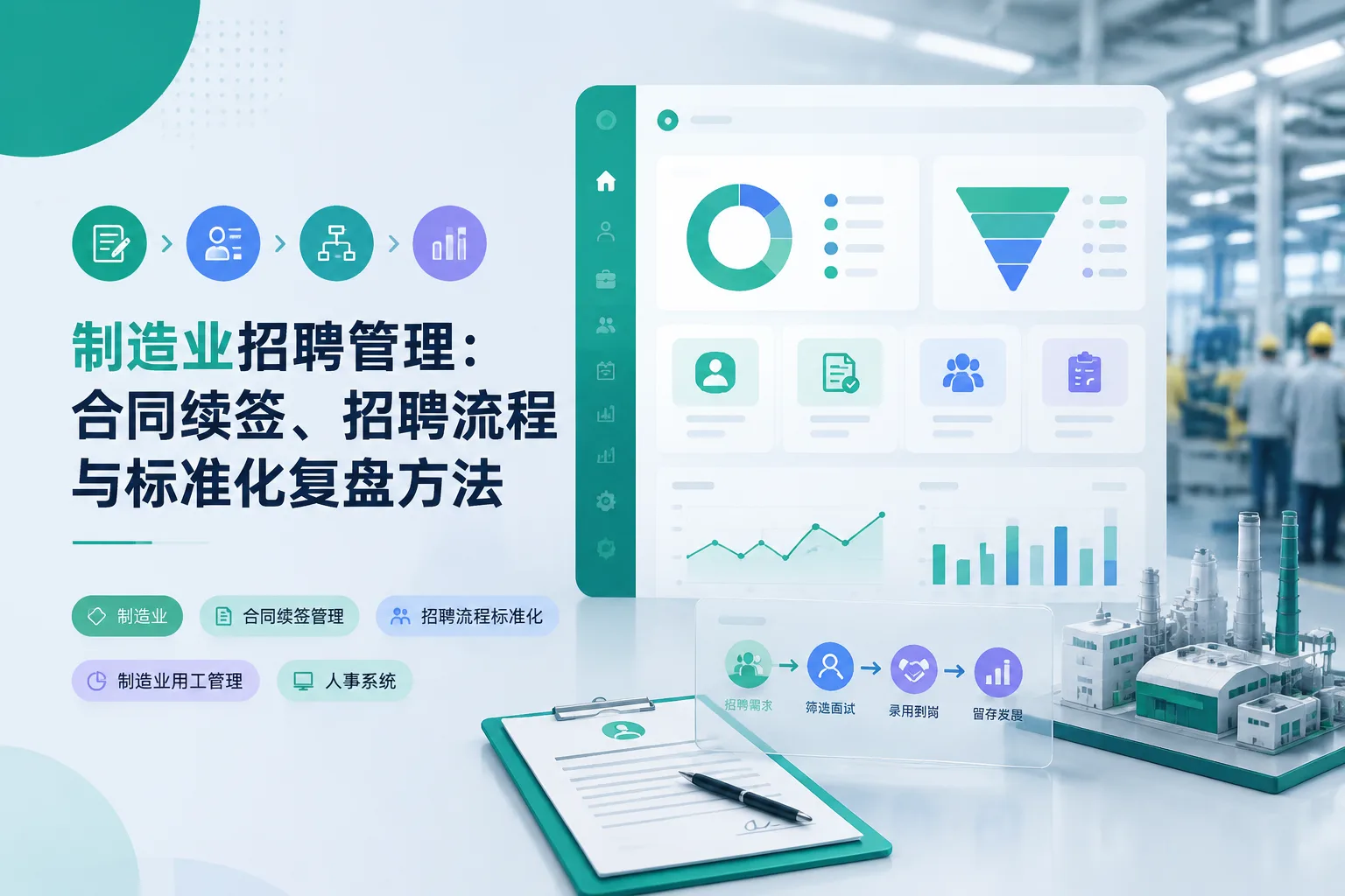 制造业招聘管理：合同续签、招聘流程与标准化复盘方法文章封面