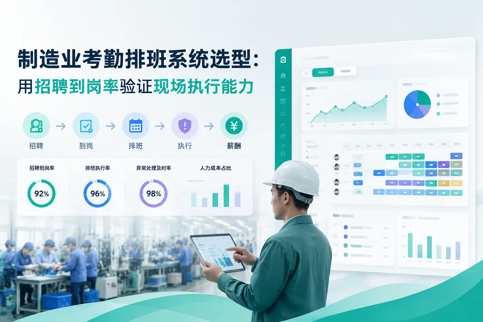 制造业考勤排班系统选型：用招聘到岗率验证现场执行能力文章封面