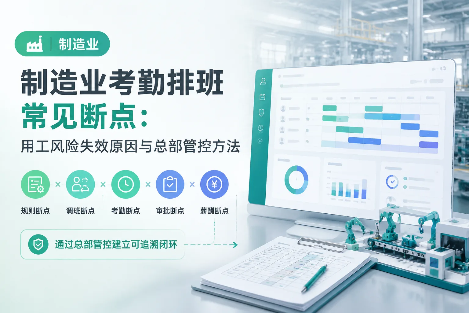 制造业考勤排班常见断点：用工风险失效原因与总部管控方法文章封面