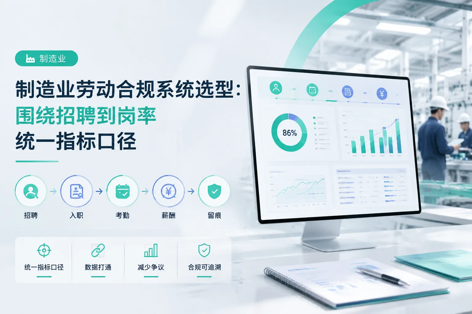 制造业劳动合规系统选型：围绕招聘到岗率统一指标口径文章封面