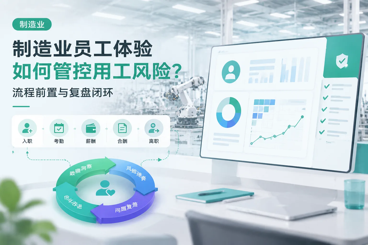 制造业员工体验如何管控用工风险？流程前置与复盘闭环文章封面