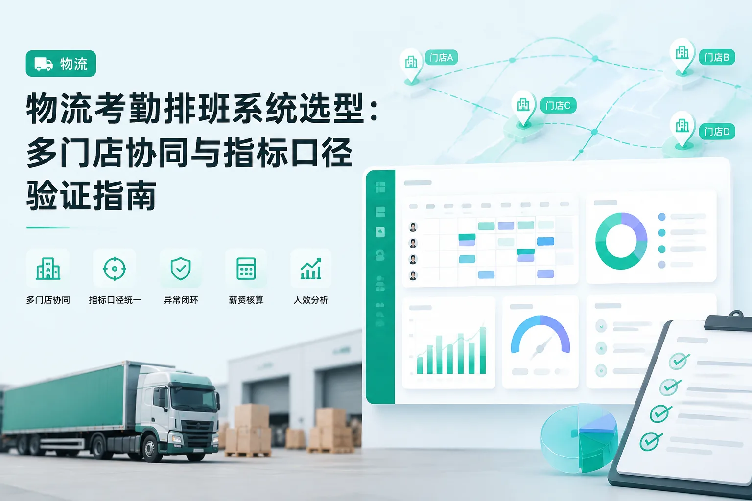 物流考勤排班系统选型：多门店协同与指标口径验证指南文章封面
