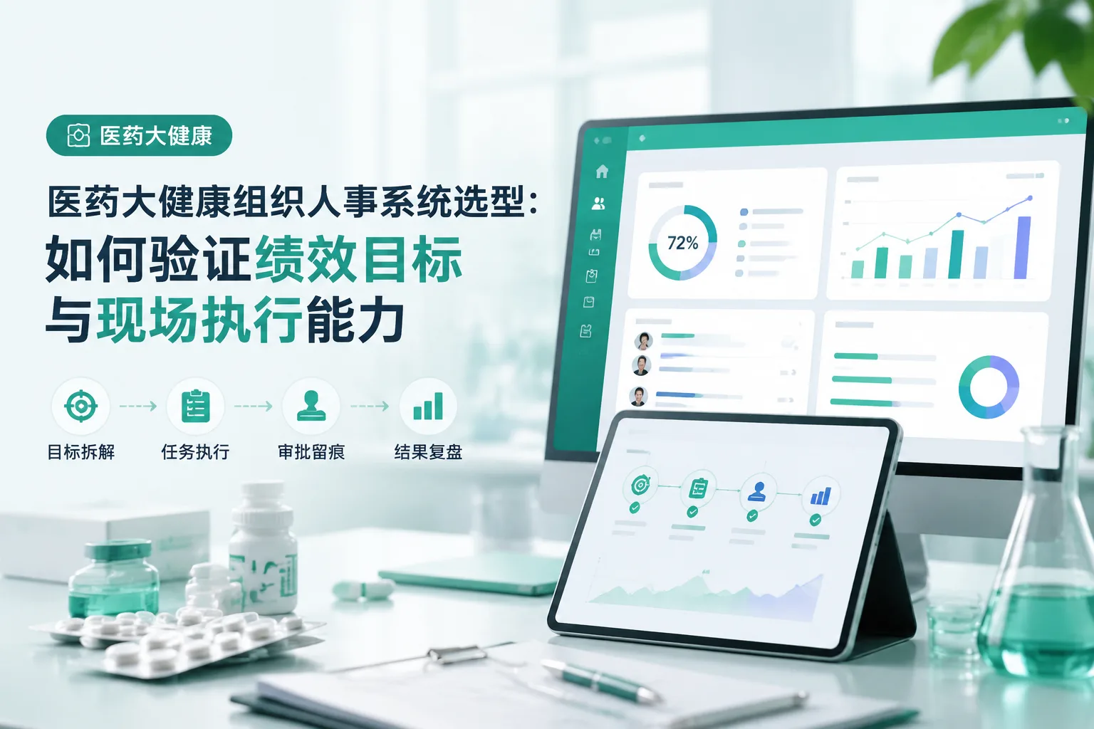 医药大健康组织人事系统选型：如何验证绩效目标与现场执行能力文章封面