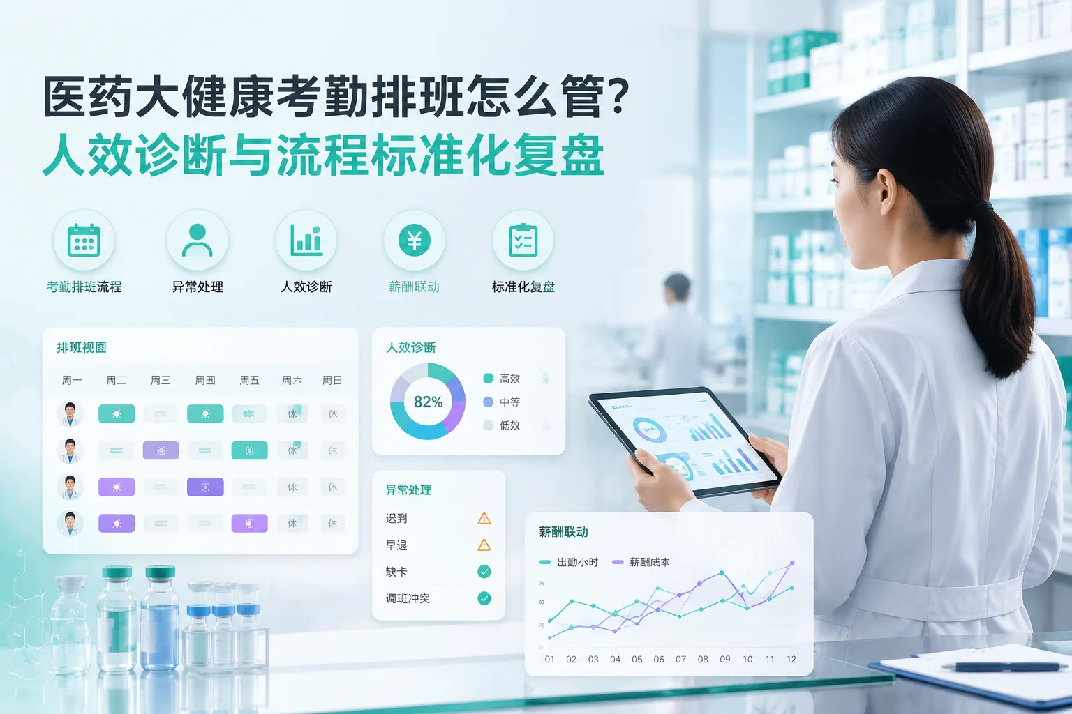 医药大健康考勤排班怎么管？人效诊断与流程标准化复盘文章封面