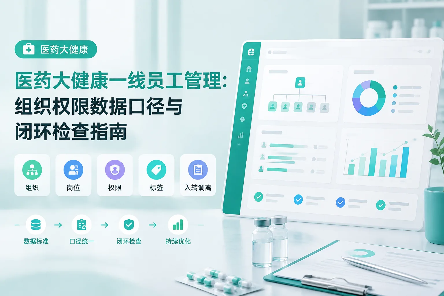 医药大健康一线员工管理：组织权限数据口径与闭环检查指南文章封面