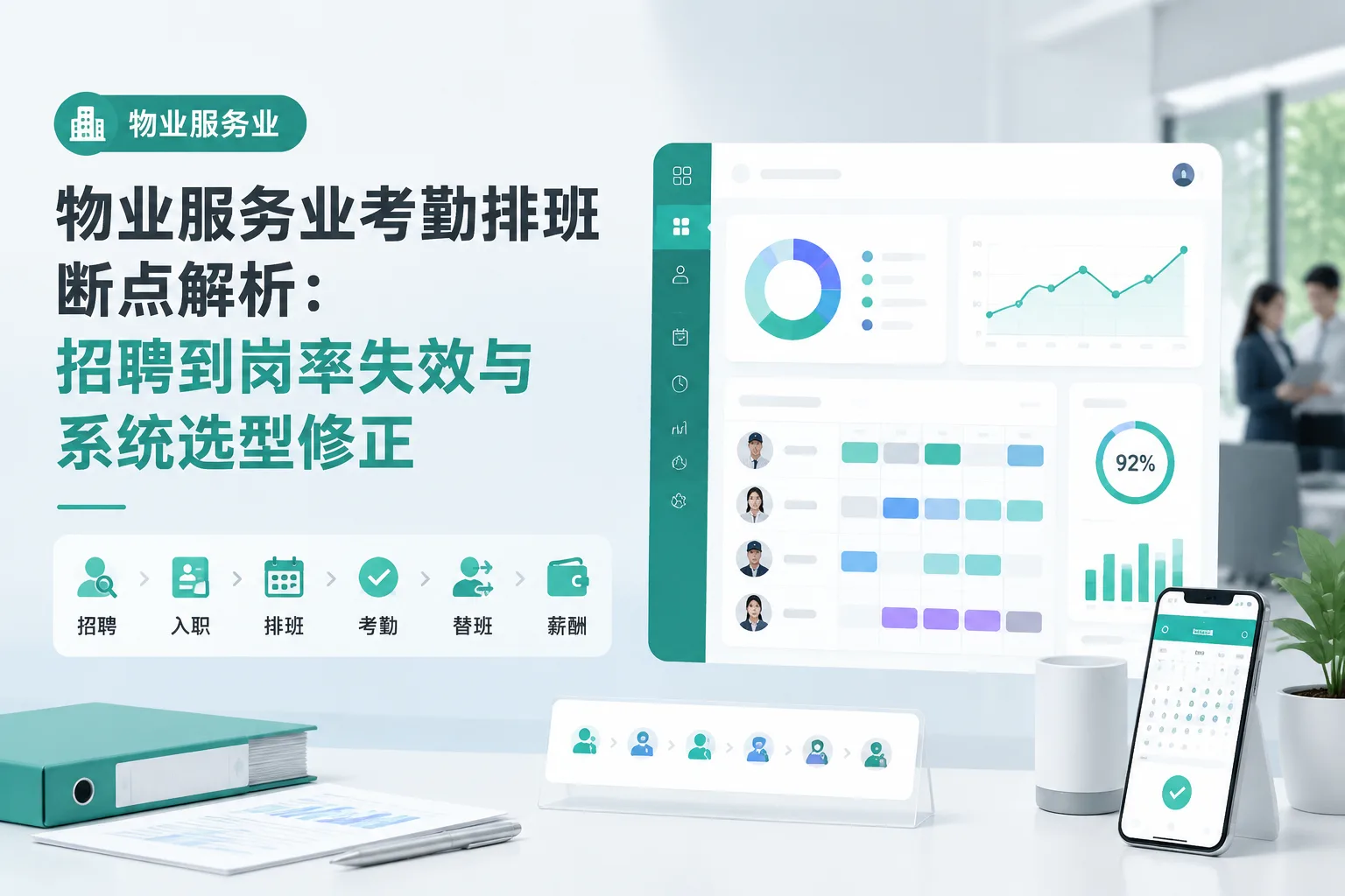物业服务业考勤排班断点解析：招聘到岗率失效与系统选型修正文章封面