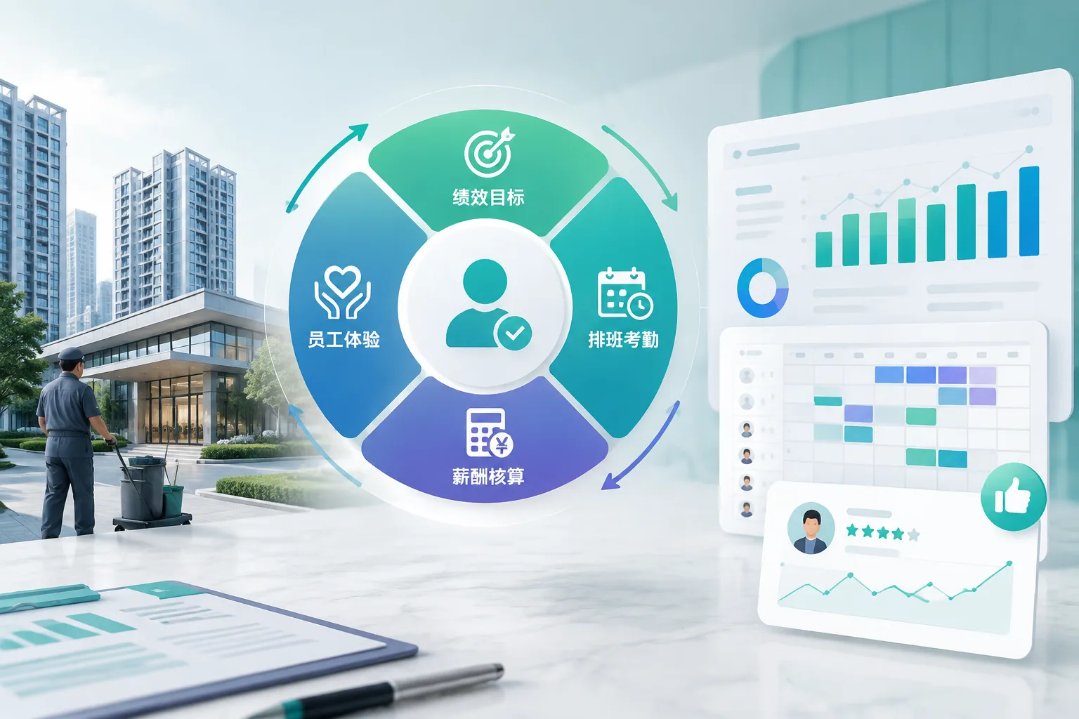 物业服务业薪酬管理：绩效目标、排班考勤与员工体验如何闭环文章封面