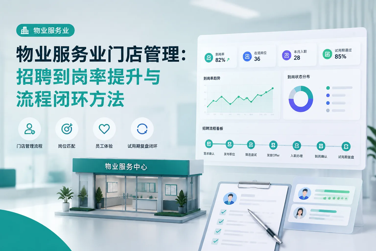 物业服务业门店管理：招聘到岗率提升与流程闭环方法文章封面