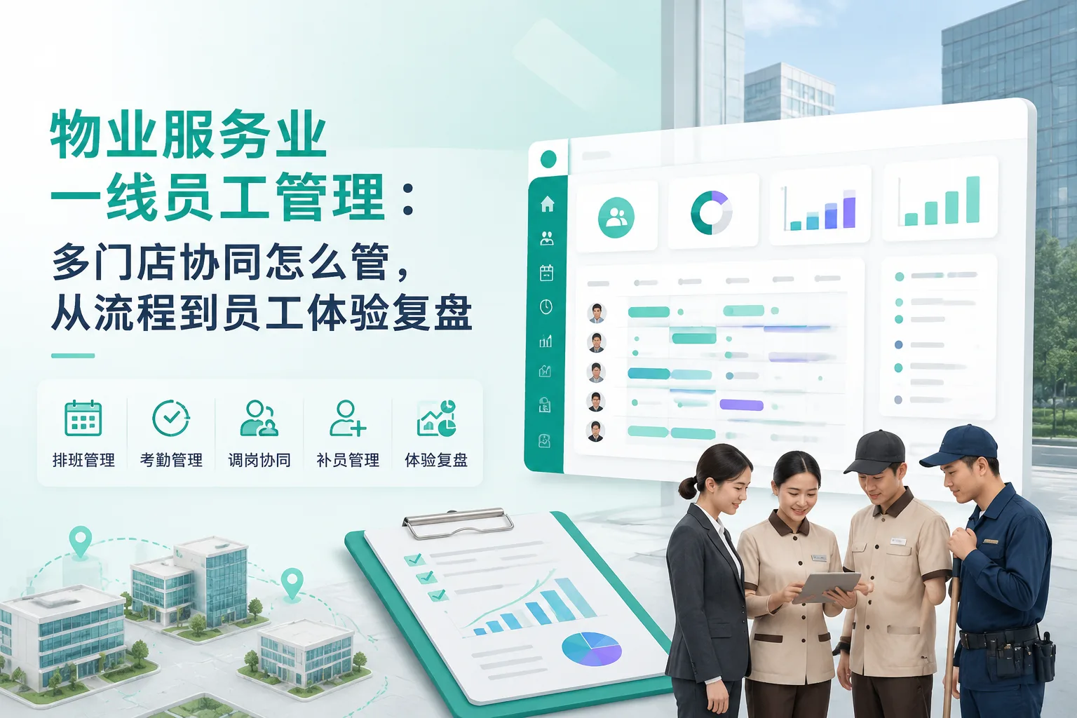 物业服务业一线员工管理：多门店协同怎么管，从流程到员工体验复盘文章封面