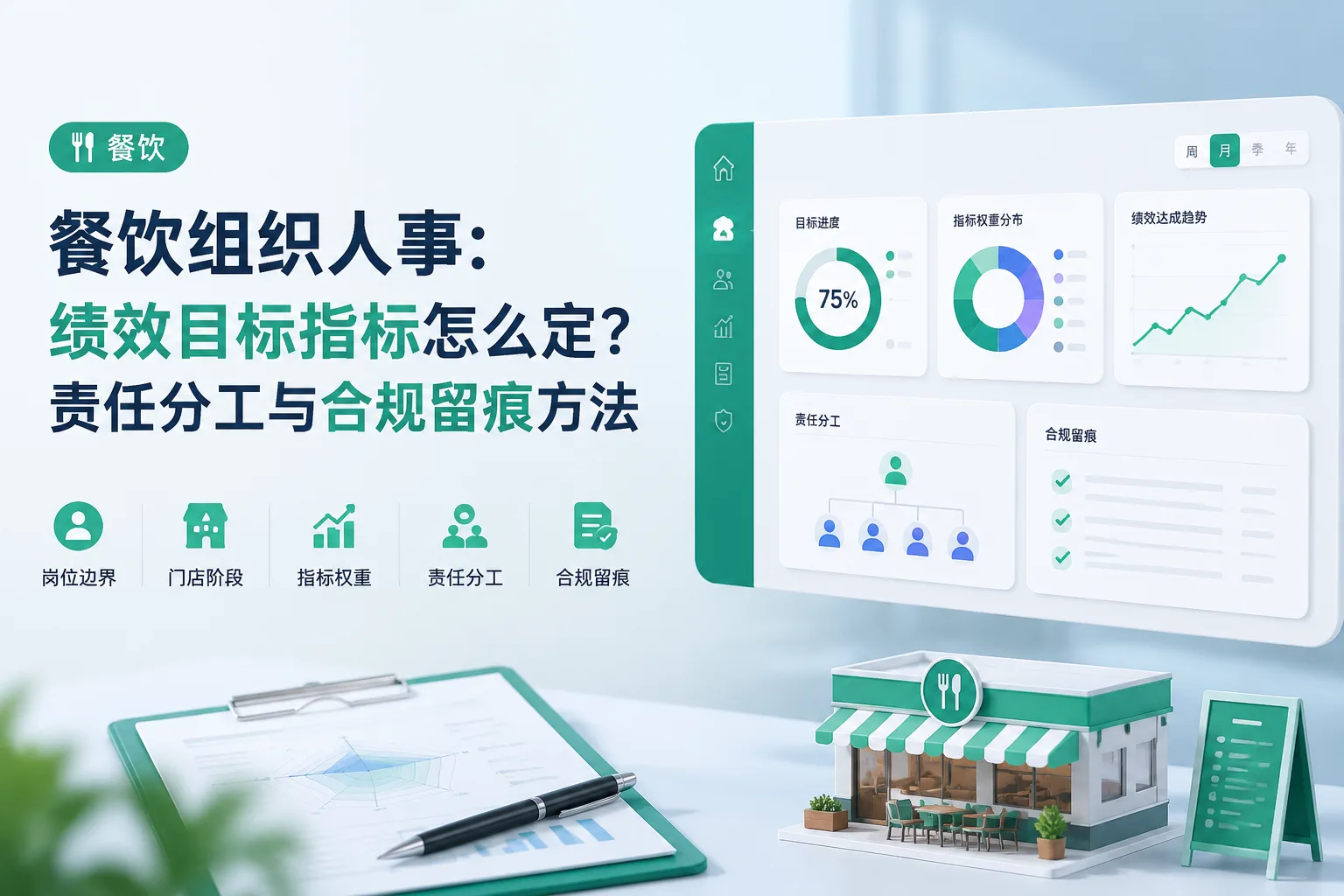 餐饮组织人事：绩效目标指标怎么定？责任分工与合规留痕方法文章封面