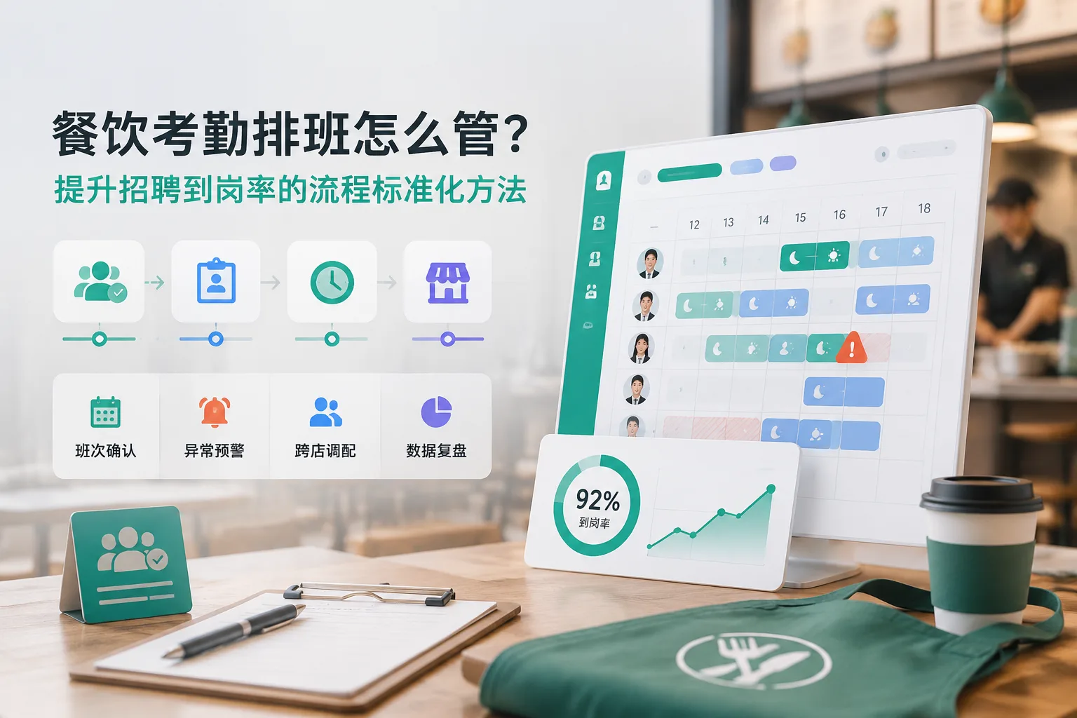 餐饮考勤排班怎么管?提升招聘到岗率的流程标准化方法文章封面