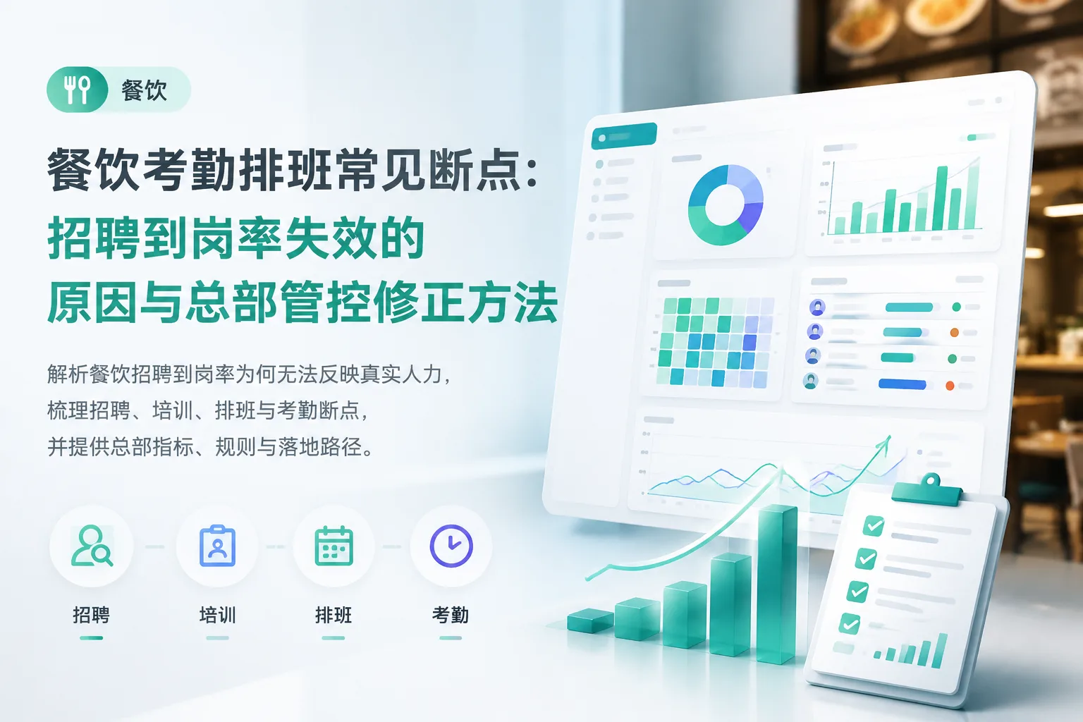 餐饮考勤排班常见断点:招聘到岗率失效的原因与总部管控修正方法文章封面