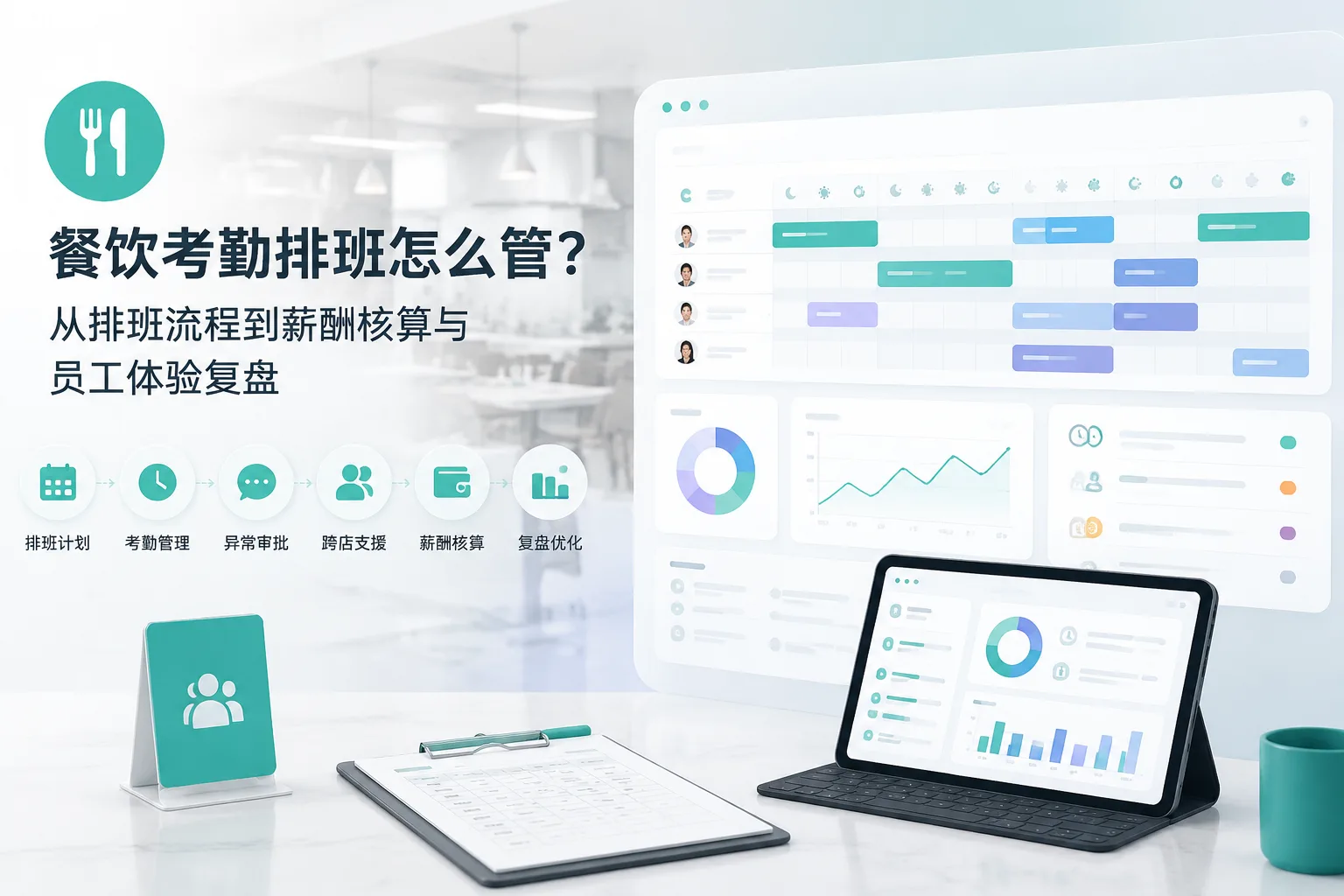 餐饮考勤排班怎么管？从排班流程到薪酬核算与员工体验复盘文章封面