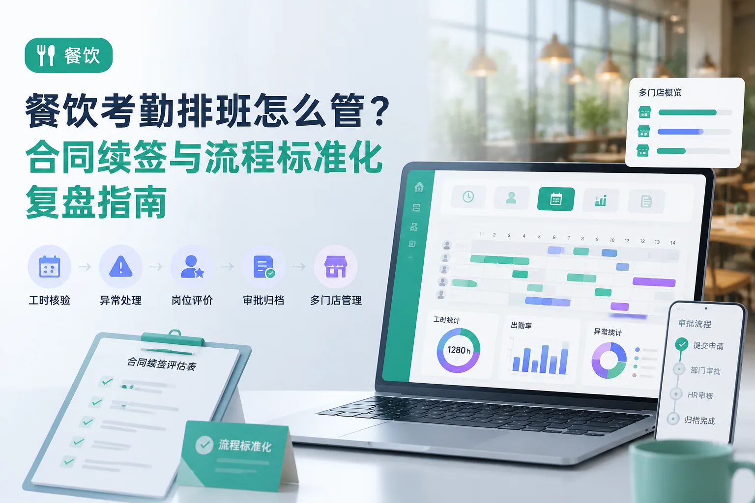 餐饮考勤排班怎么管？合同续签与流程标准化复盘指南文章封面