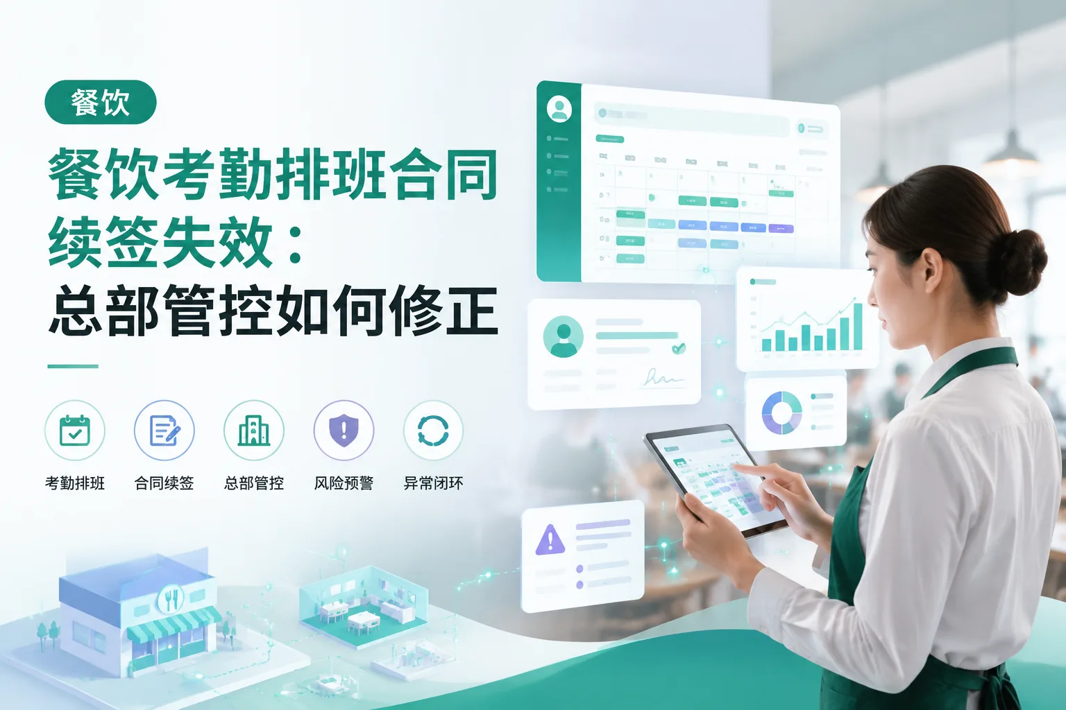 餐饮考勤排班合同续签失效：总部管控如何修正文章封面