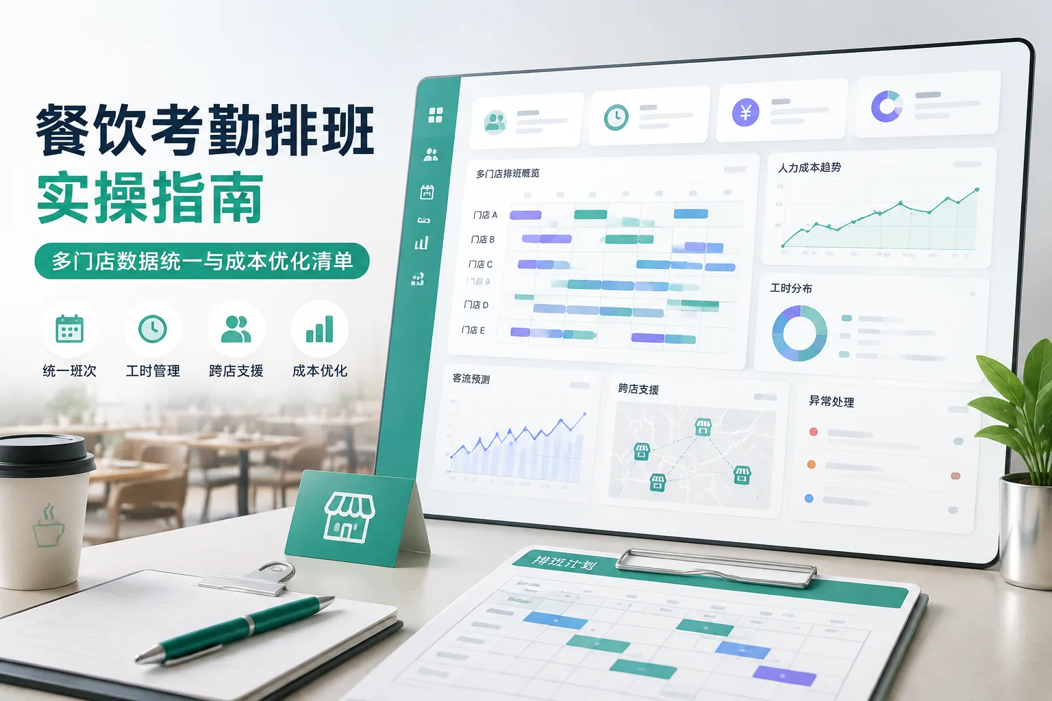 餐饮考勤排班实操指南：多门店数据统一与成本优化清单文章封面