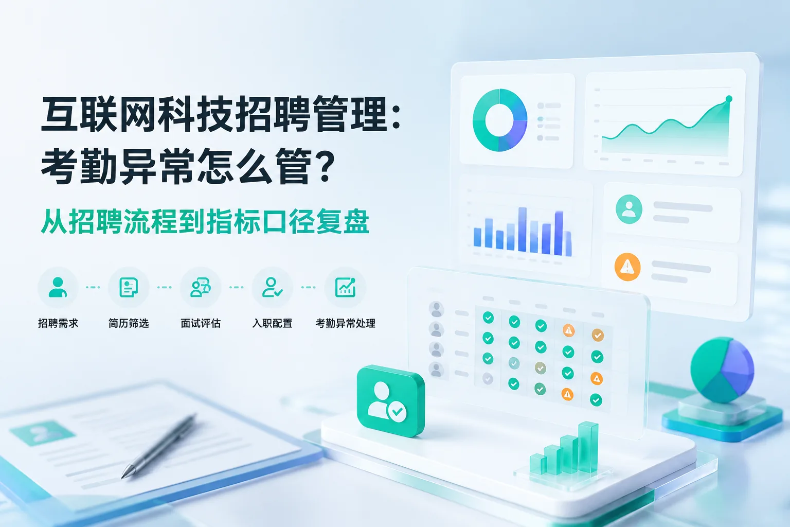 互联网科技招聘管理：考勤异常怎么管？从招聘流程到指标口径复盘文章封面