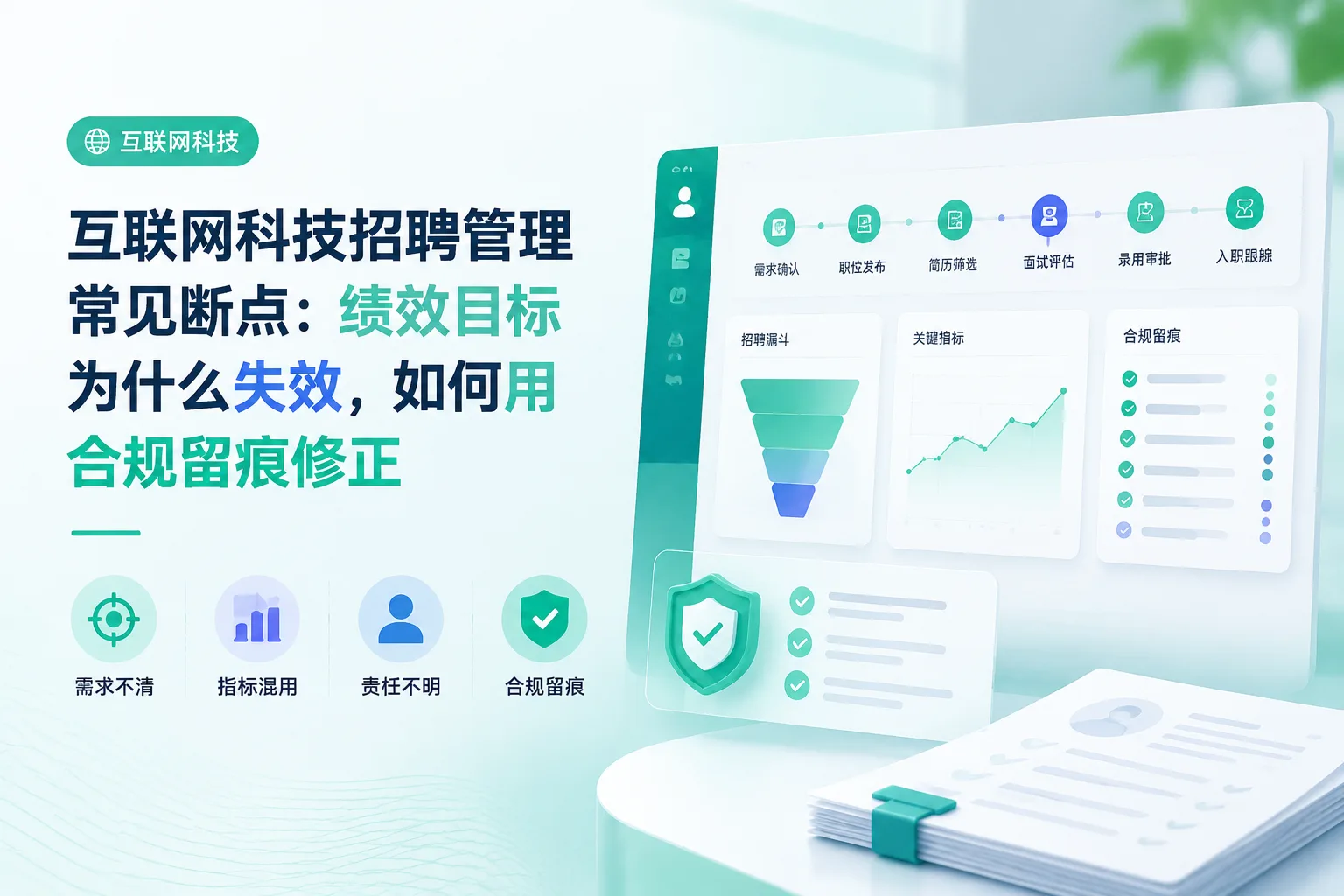 互联网科技招聘管理常见断点：绩效目标为什么失效，如何用合规留痕修正文章封面