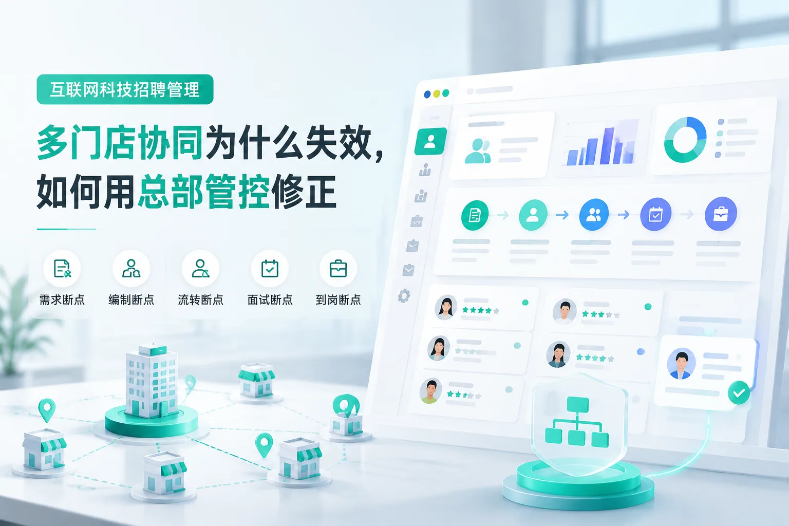 互联网科技招聘管理常见断点：多门店协同为什么失效，如何用总部管控修正文章封面
