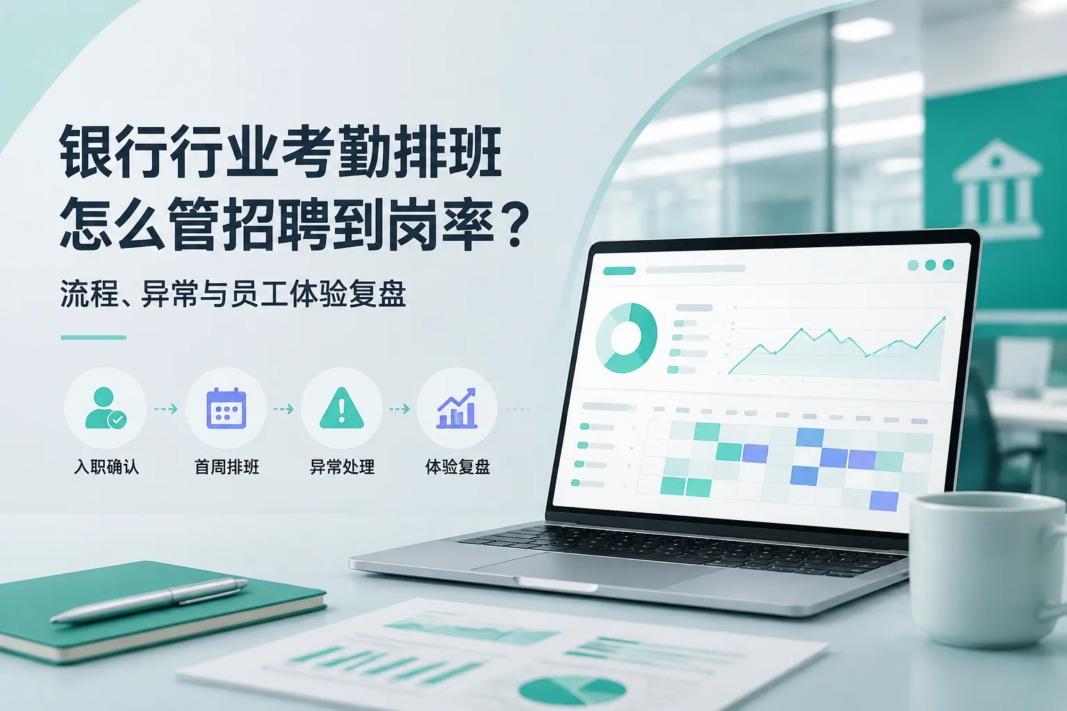 银行行业考勤排班怎么管招聘到岗率？流程、异常与员工体验复盘文章封面