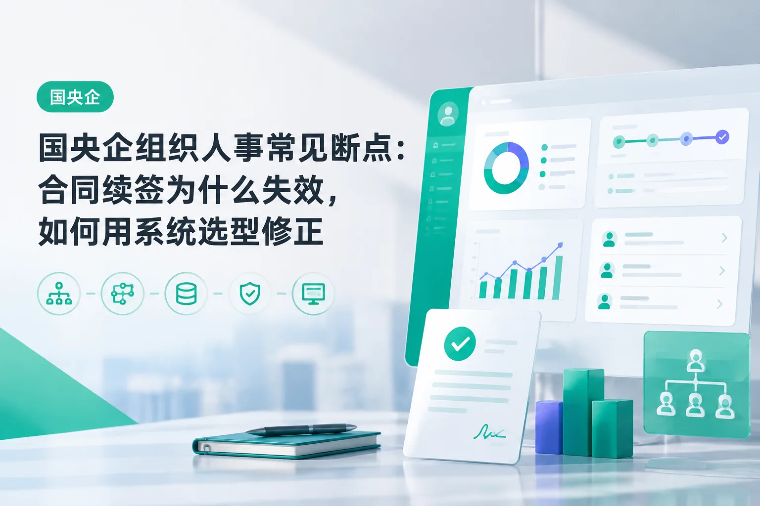 国央企组织人事常见断点：合同续签为什么失效，如何用系统选型修正文章封面