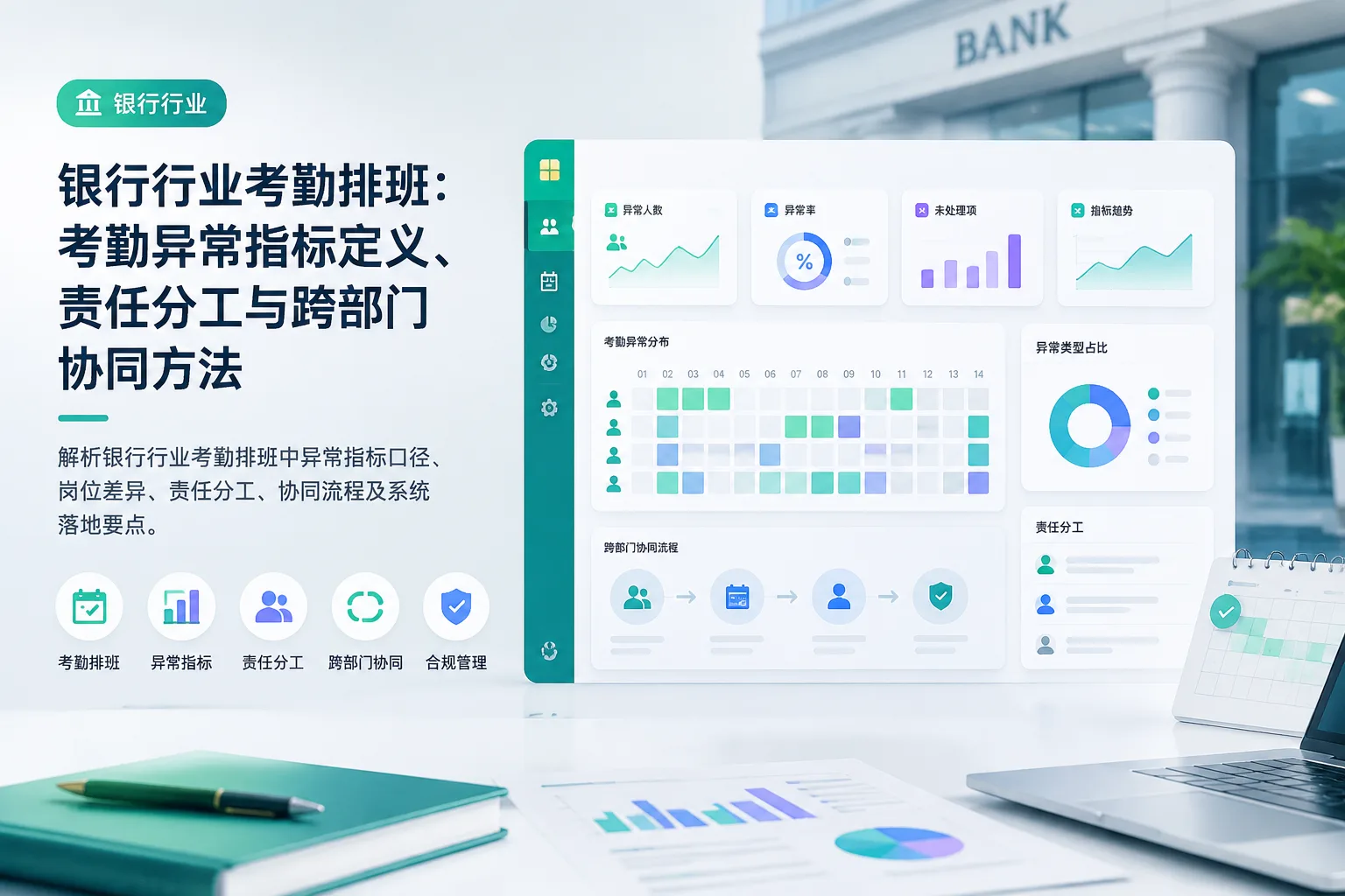 银行行业考勤排班：考勤异常指标定义、责任分工与跨部门协同方法文章封面
