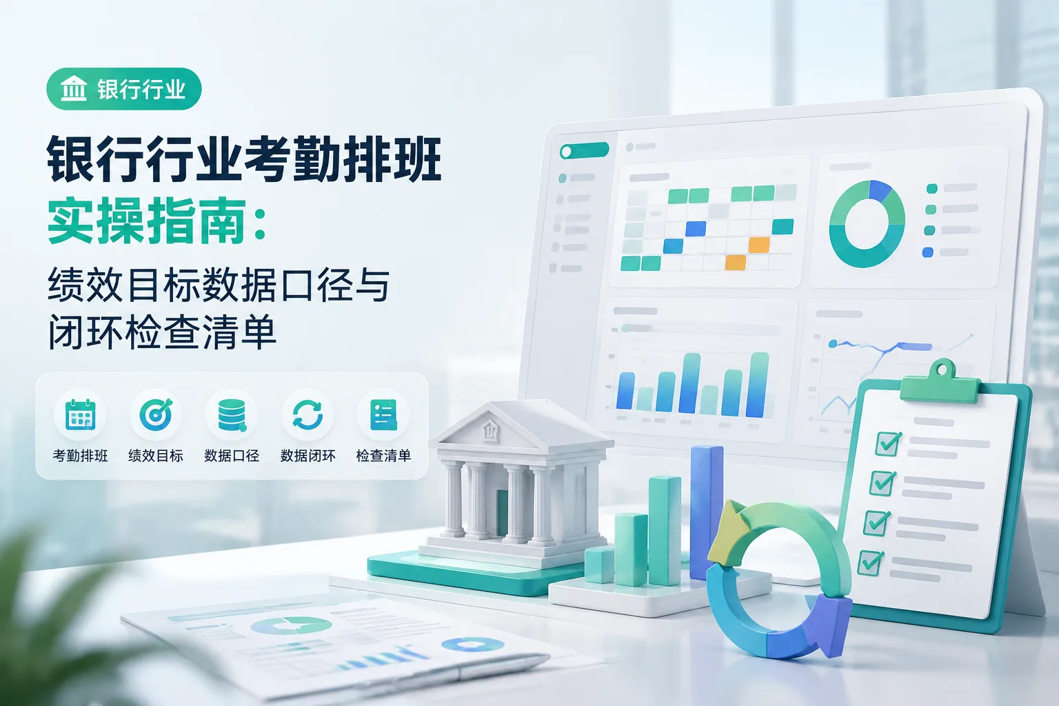 银行行业考勤排班实操指南：绩效目标数据口径与闭环检查清单文章封面