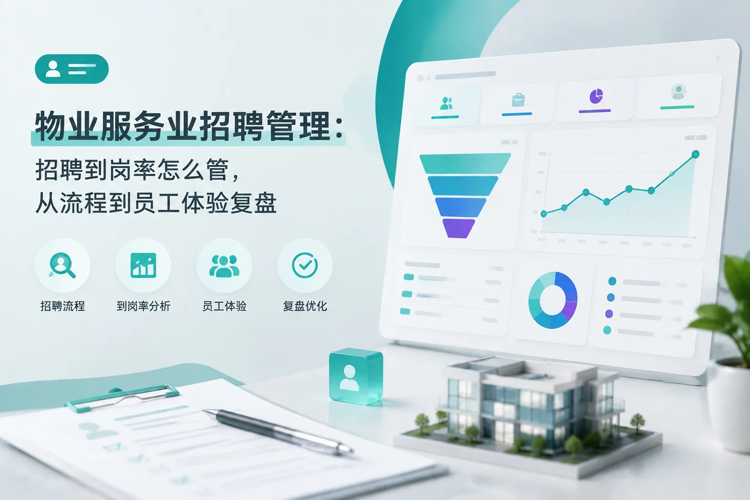 物业服务业招聘管理：招聘到岗率怎么管，从流程到员工体验复盘文章封面
