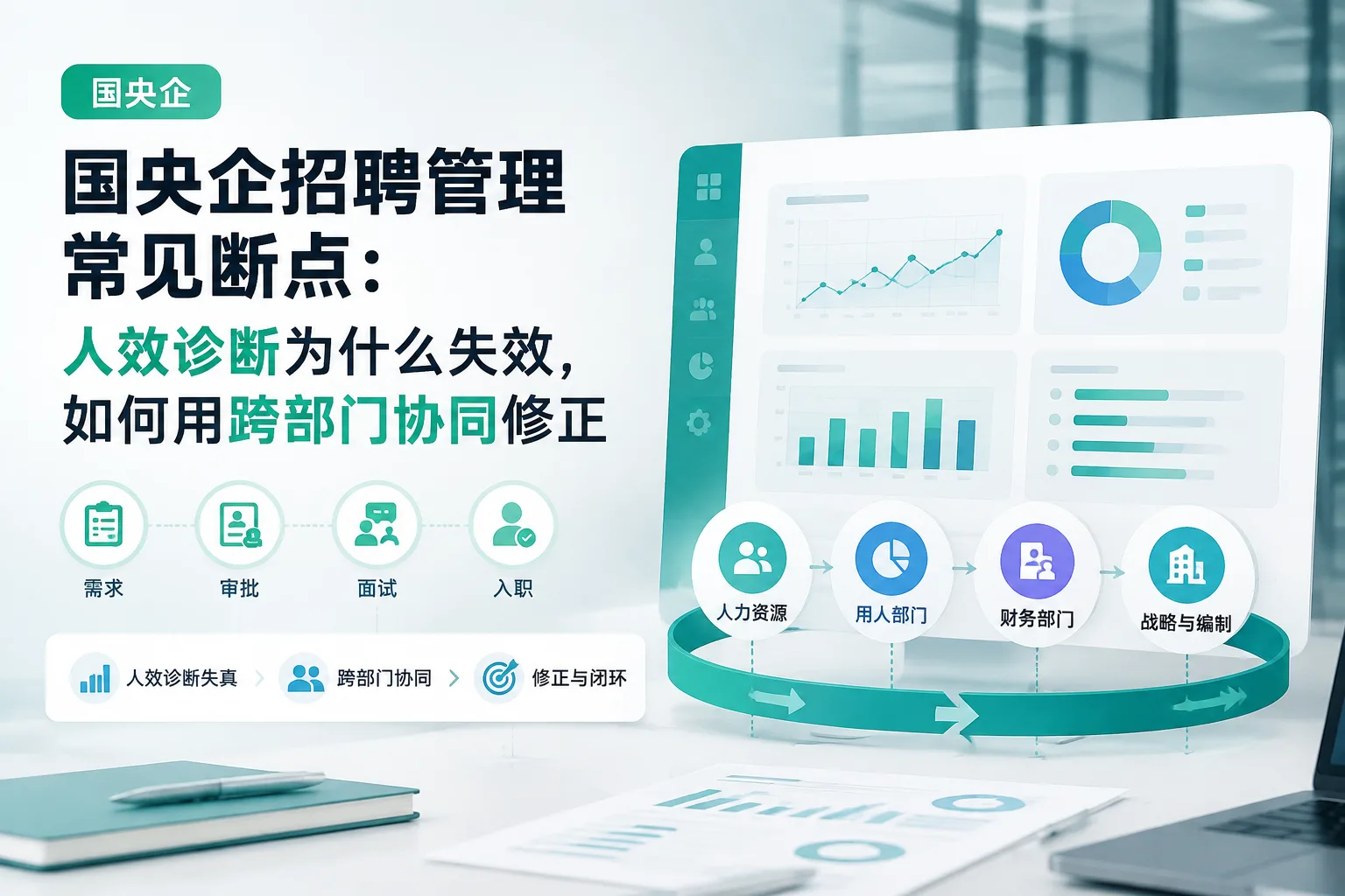 国央企招聘管理常见断点：人效诊断为什么失效，如何用跨部门协同修正文章封面