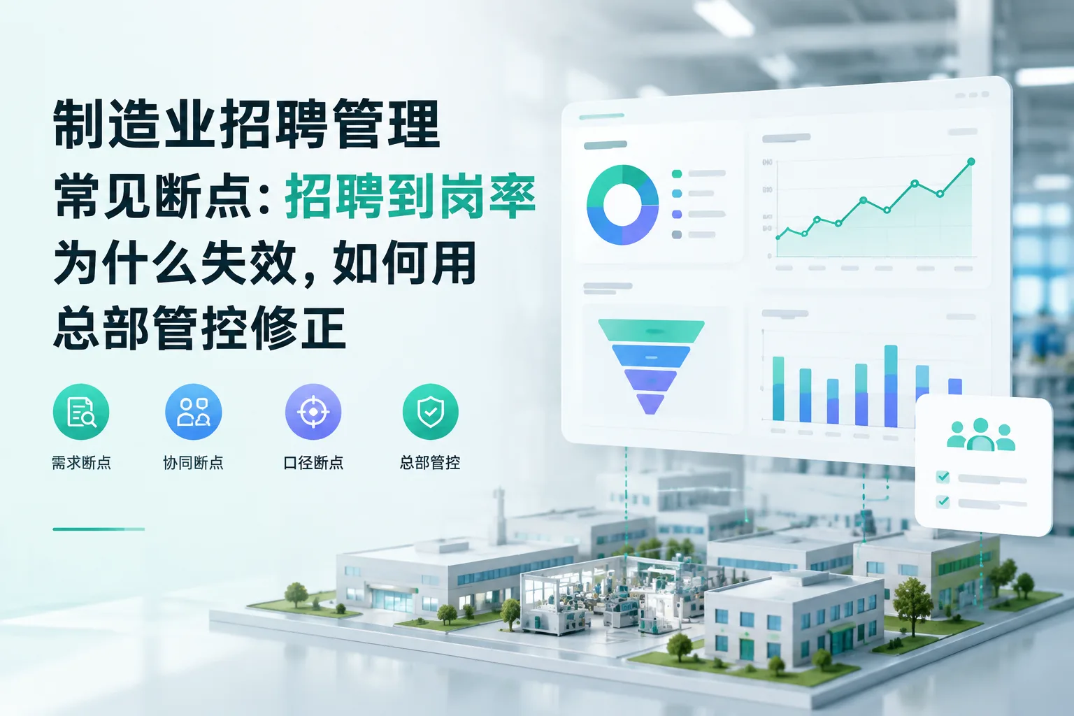 制造业招聘管理常见断点：招聘到岗率为什么失效，如何用总部管控修正文章封面