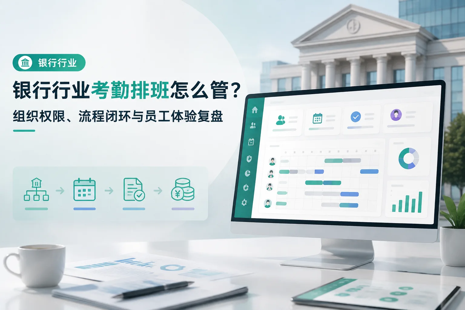 银行行业考勤排班怎么管？组织权限、流程闭环与员工体验复盘文章封面