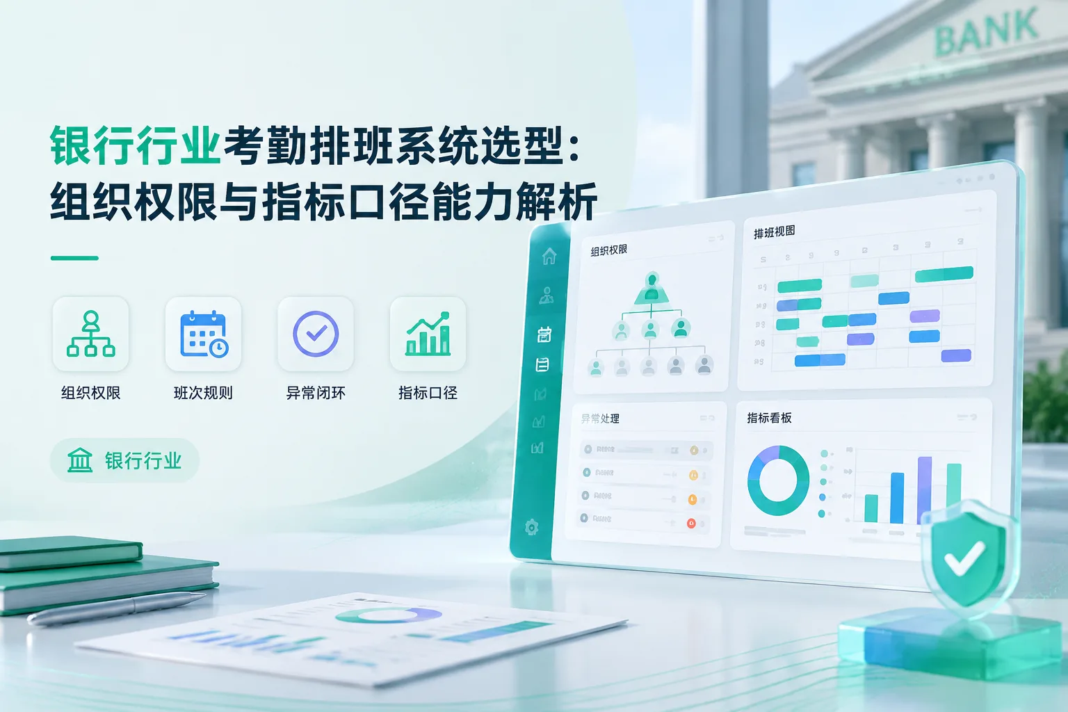 银行行业考勤排班系统选型：组织权限与指标口径能力解析文章封面