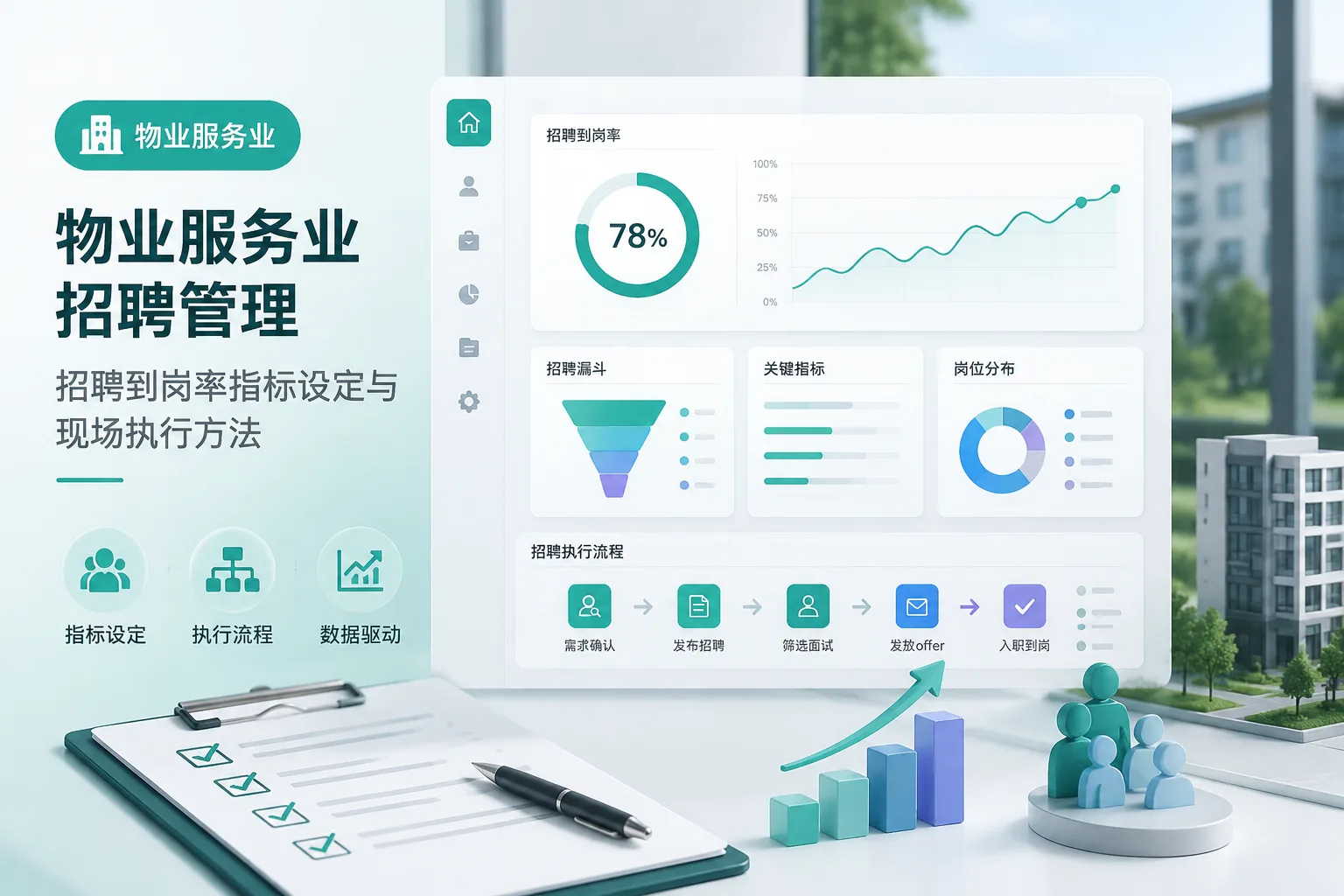 物业服务业招聘管理：招聘到岗率指标设定与现场执行方法文章封面