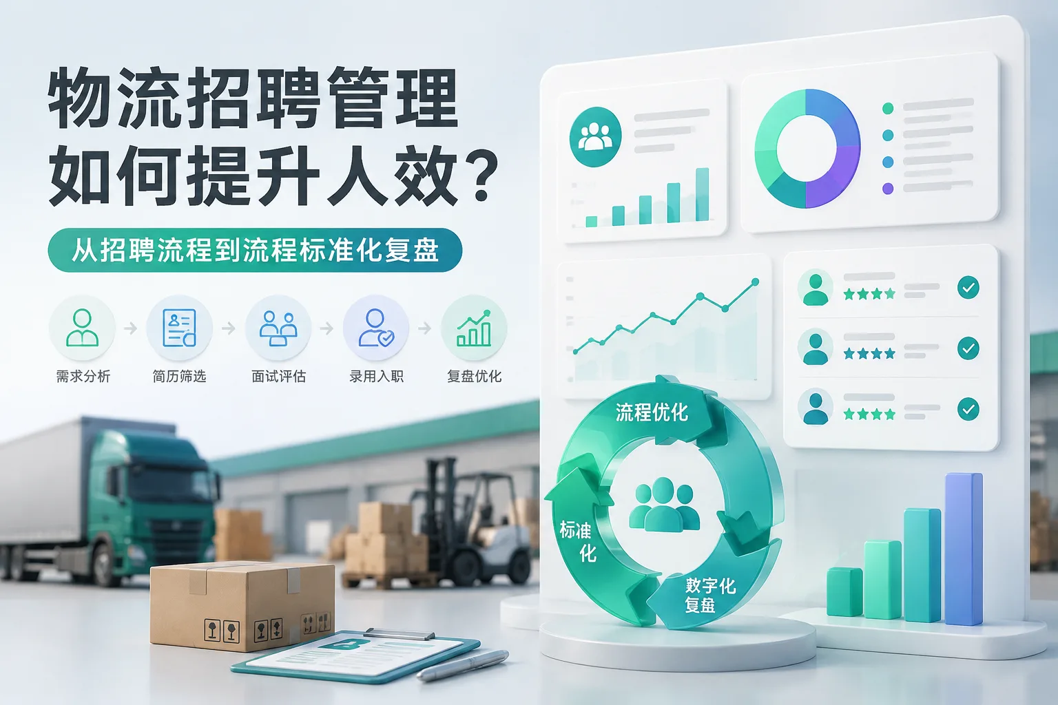 物流招聘管理如何提升人效？从招聘流程到流程标准化复盘文章封面