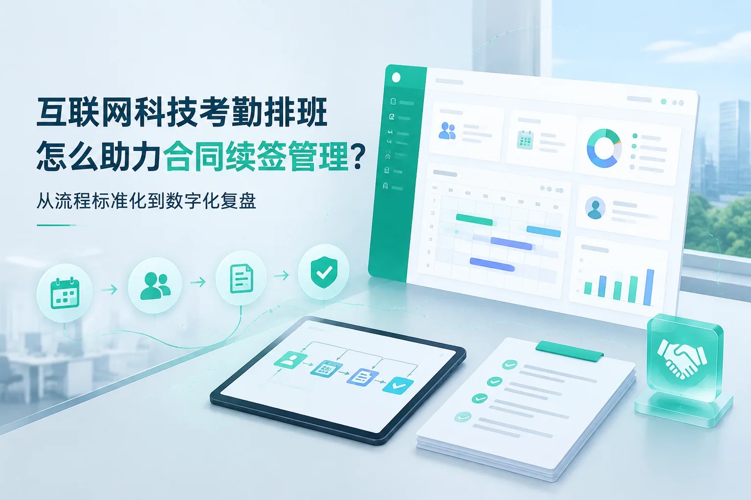 互联网科技考勤排班怎么助力合同续签管理？从流程标准化到数字化复盘文章封面