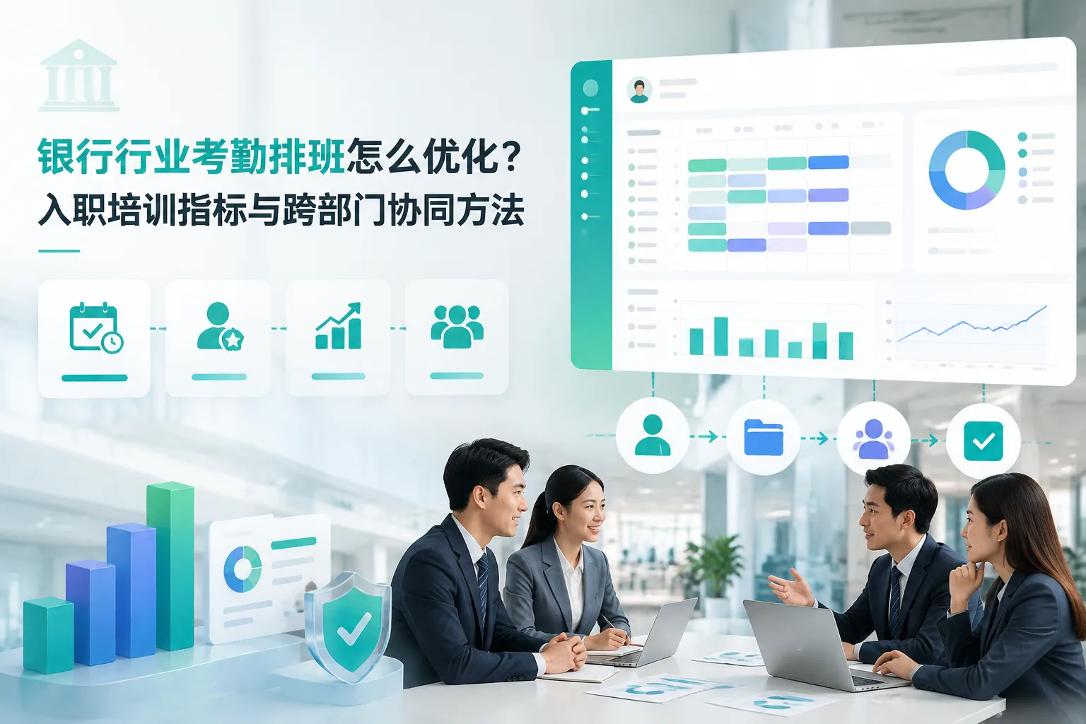 银行行业考勤排班怎么优化？入职培训指标与跨部门协同方法文章封面