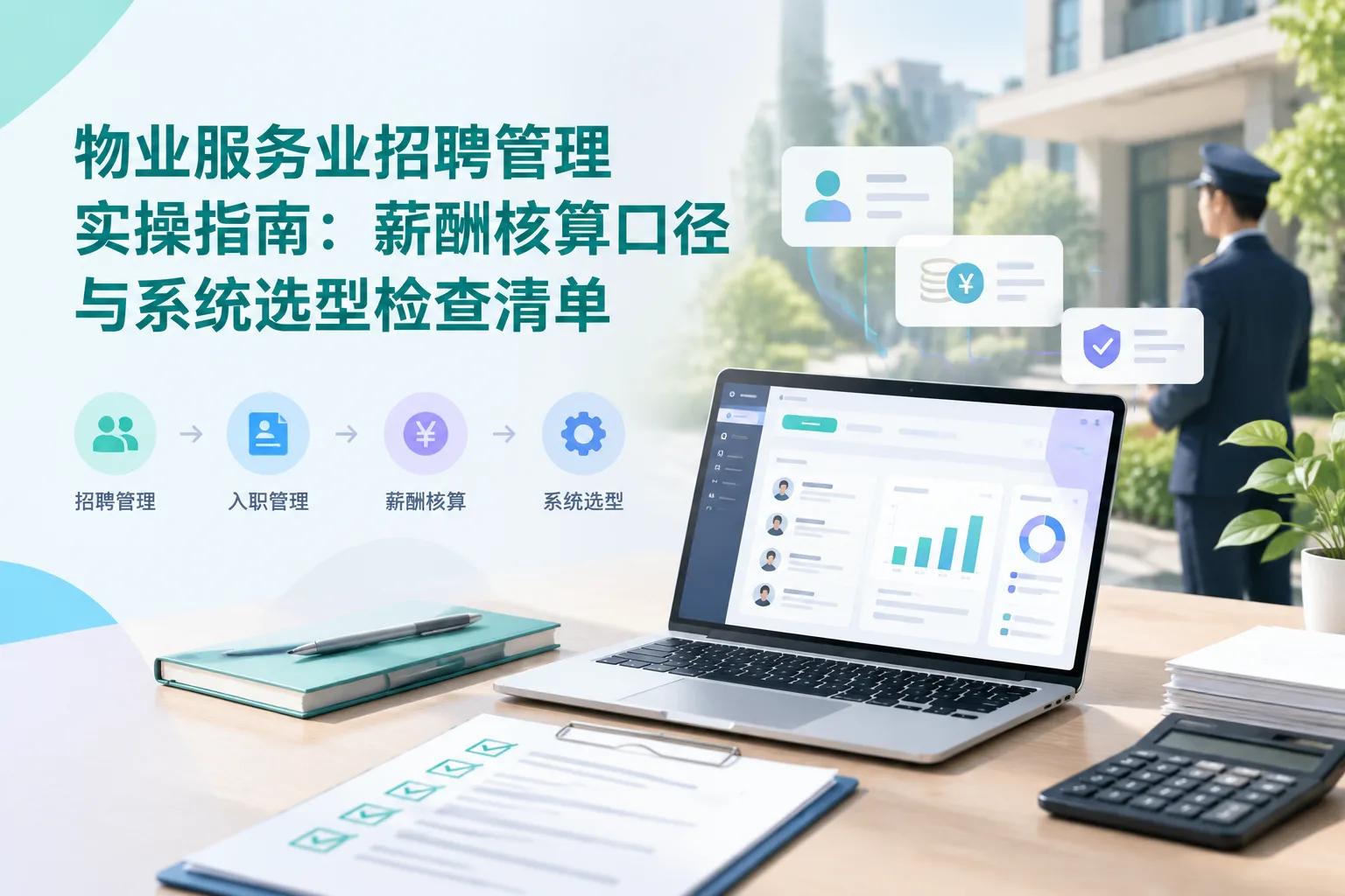 物业服务业招聘管理实操指南：薪酬核算口径与系统选型检查清单文章封面