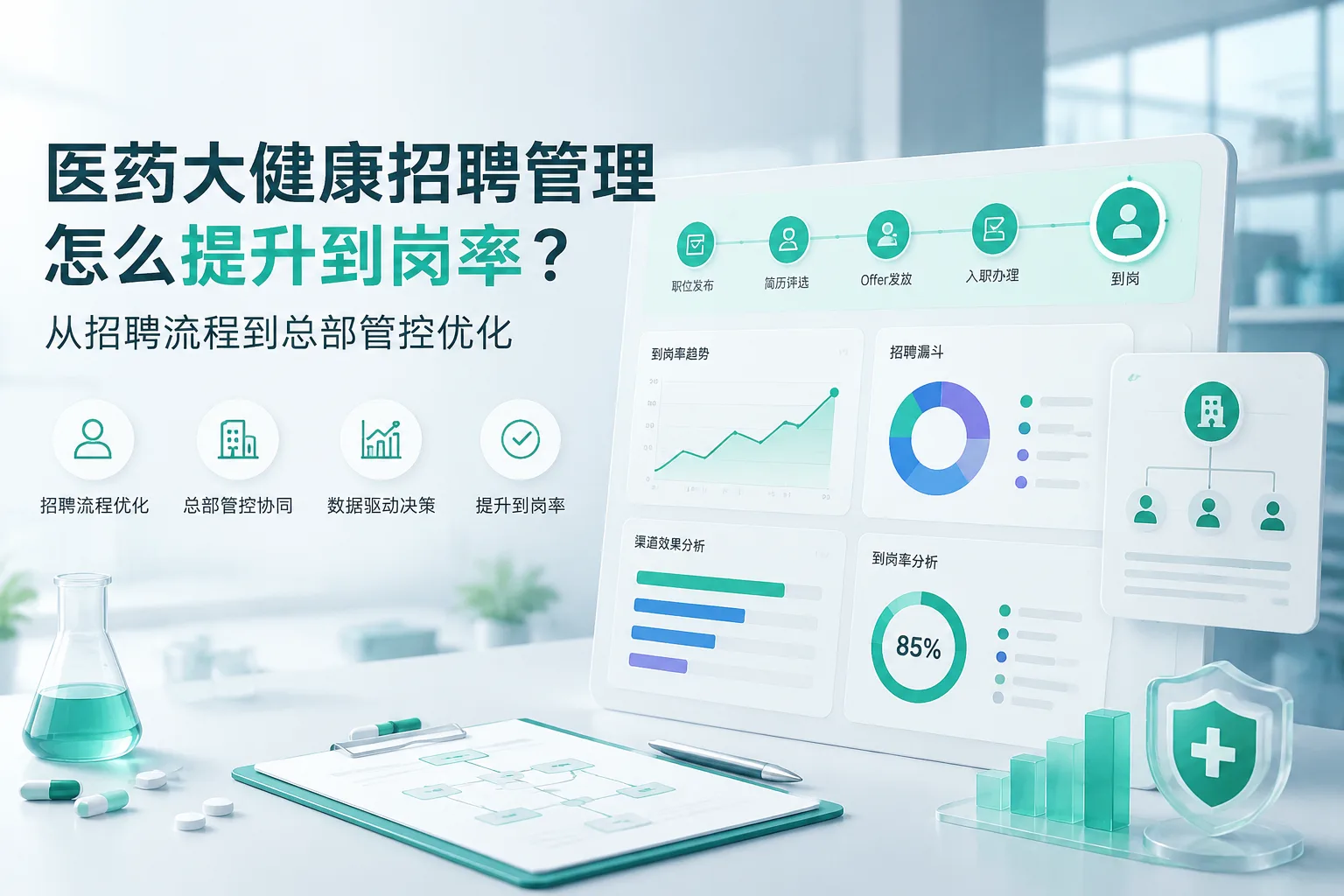 医药大健康招聘管理怎么提升到岗率？从招聘流程到总部管控优化文章封面