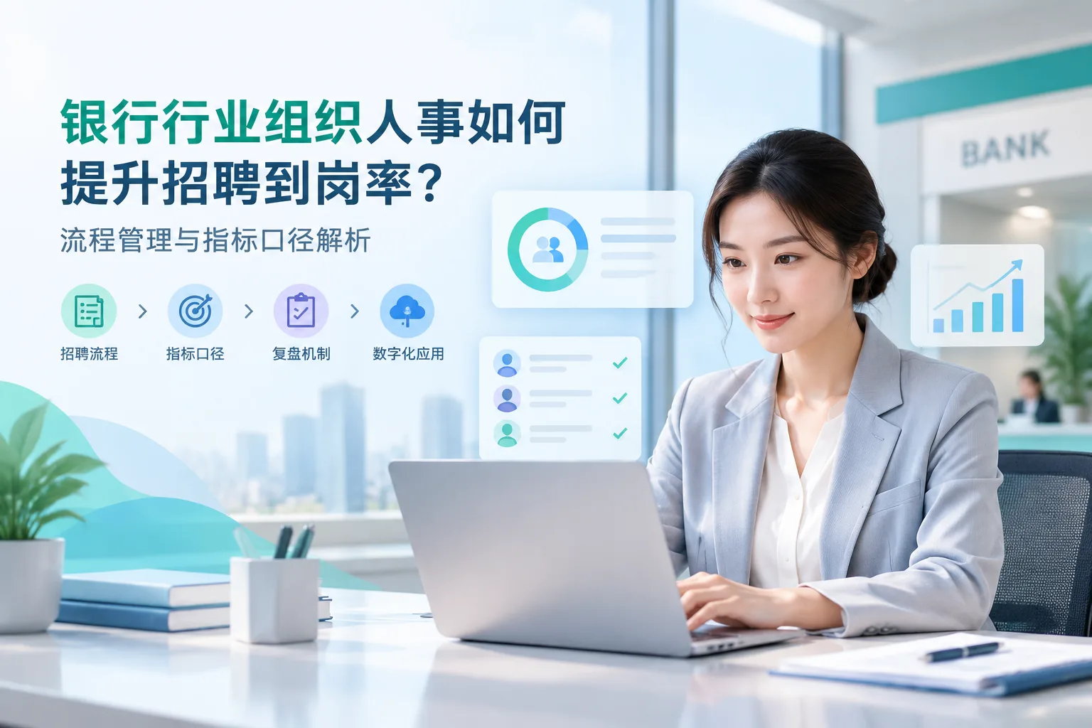 银行行业组织人事如何提升招聘到岗率？流程管理与指标口径解析文章封面